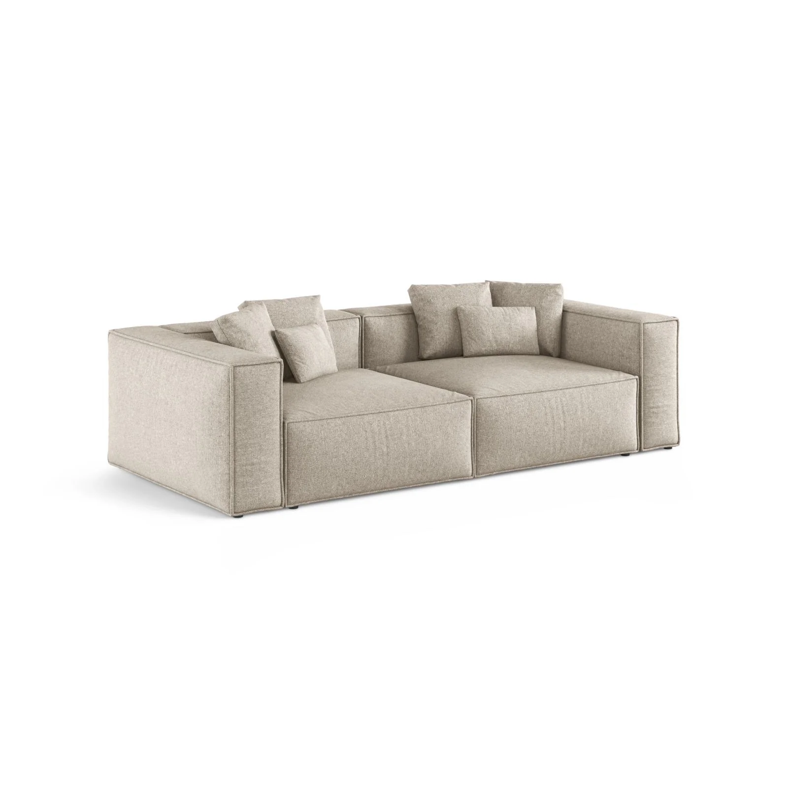 Aveiro 4-Sitzer Sofa aus Samt, Chenille oder Strukturstoff, 236x118x86 cm - Image 38