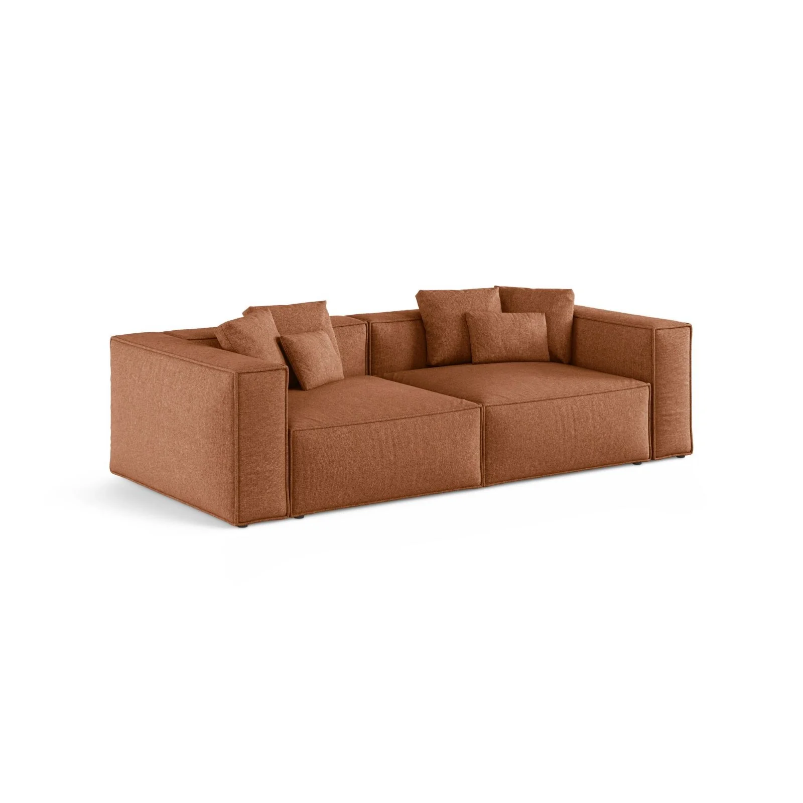 Aveiro 4-Sitzer Sofa aus Samt, Chenille oder Strukturstoff, 236x118x86 cm - Image 42