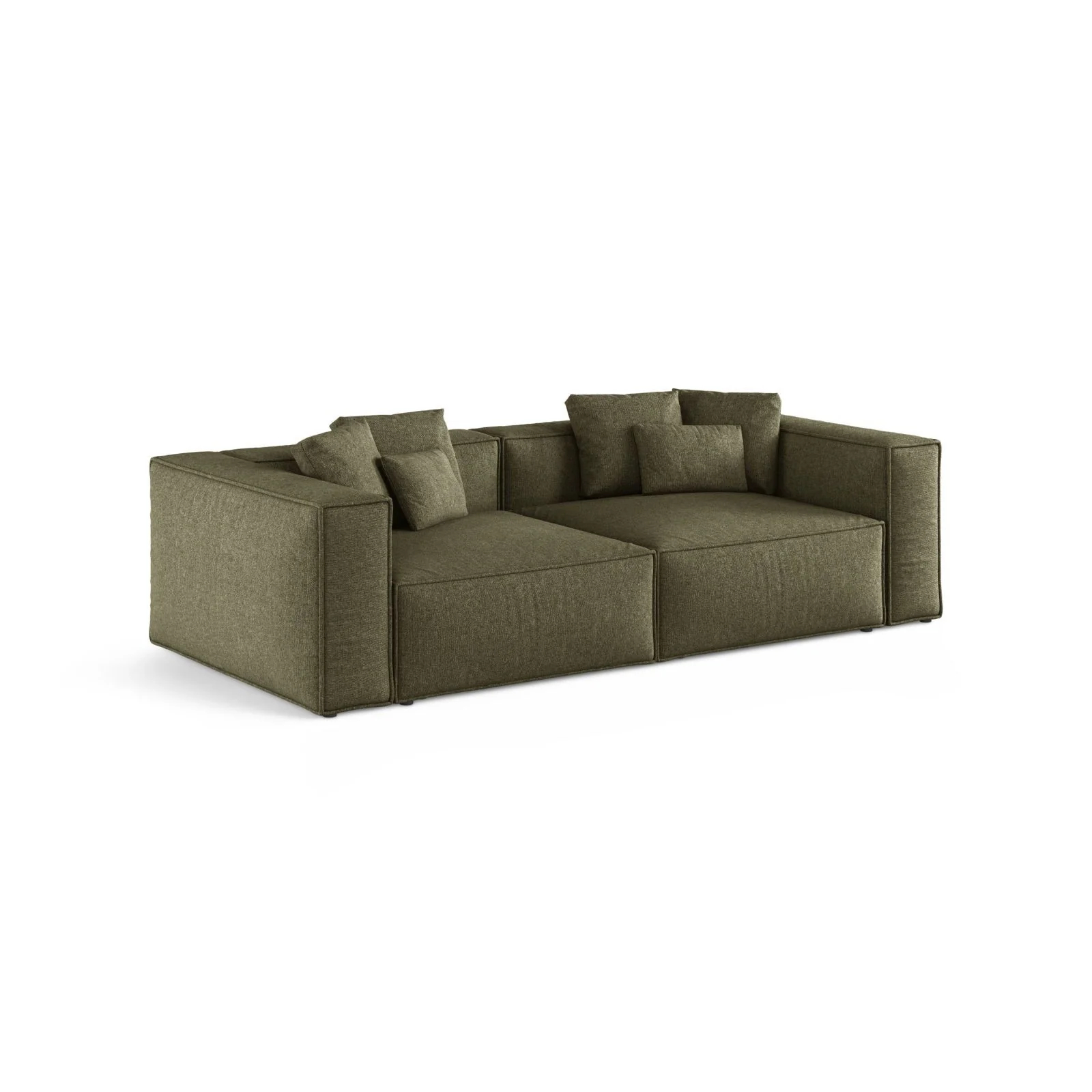 Aveiro 4-Sitzer Sofa aus Samt, Chenille oder Strukturstoff, 236x118x86 cm - Image 46