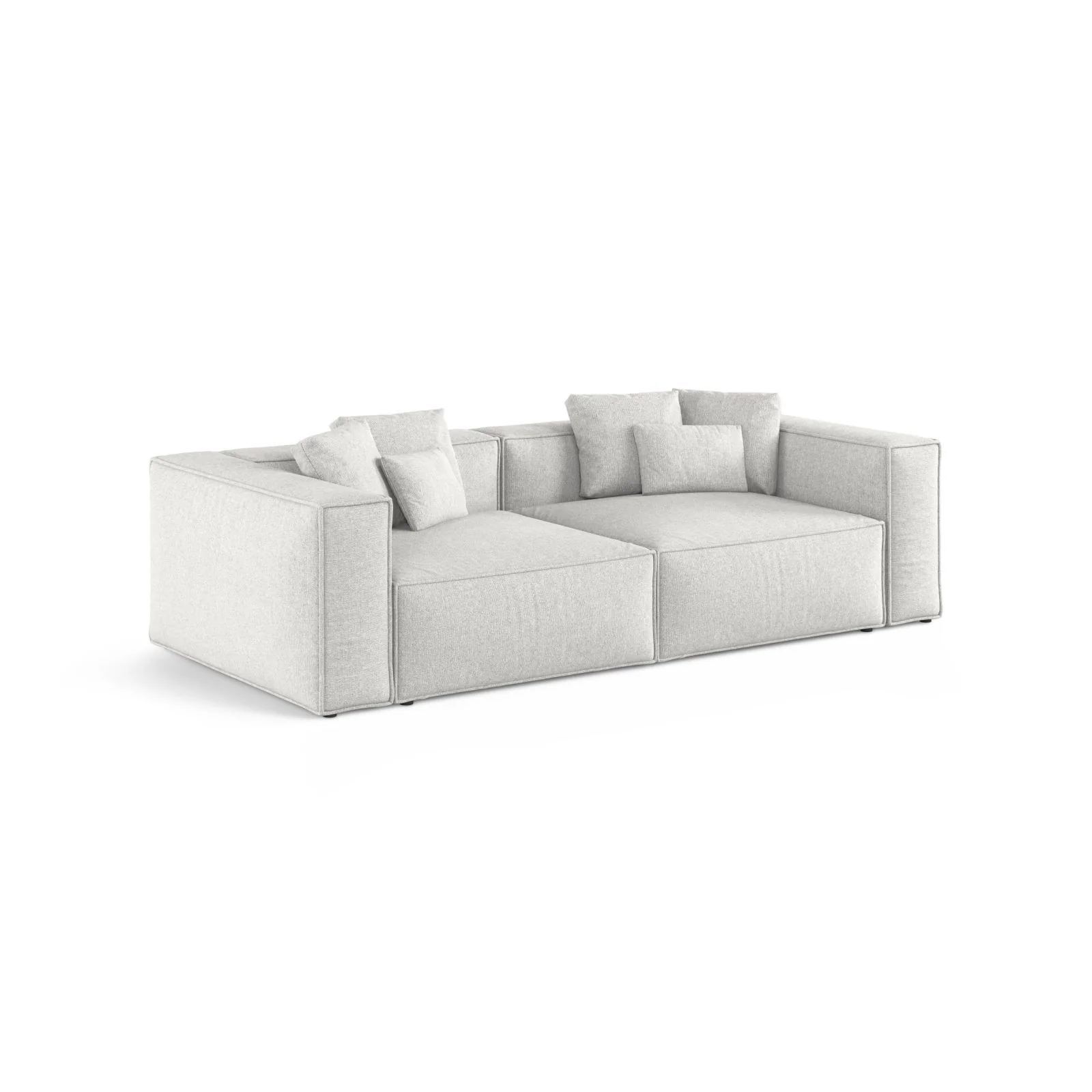 Aveiro 4-Sitzer Sofa aus Samt, Chenille oder Strukturstoff, 236x118x86 cm - Image 54