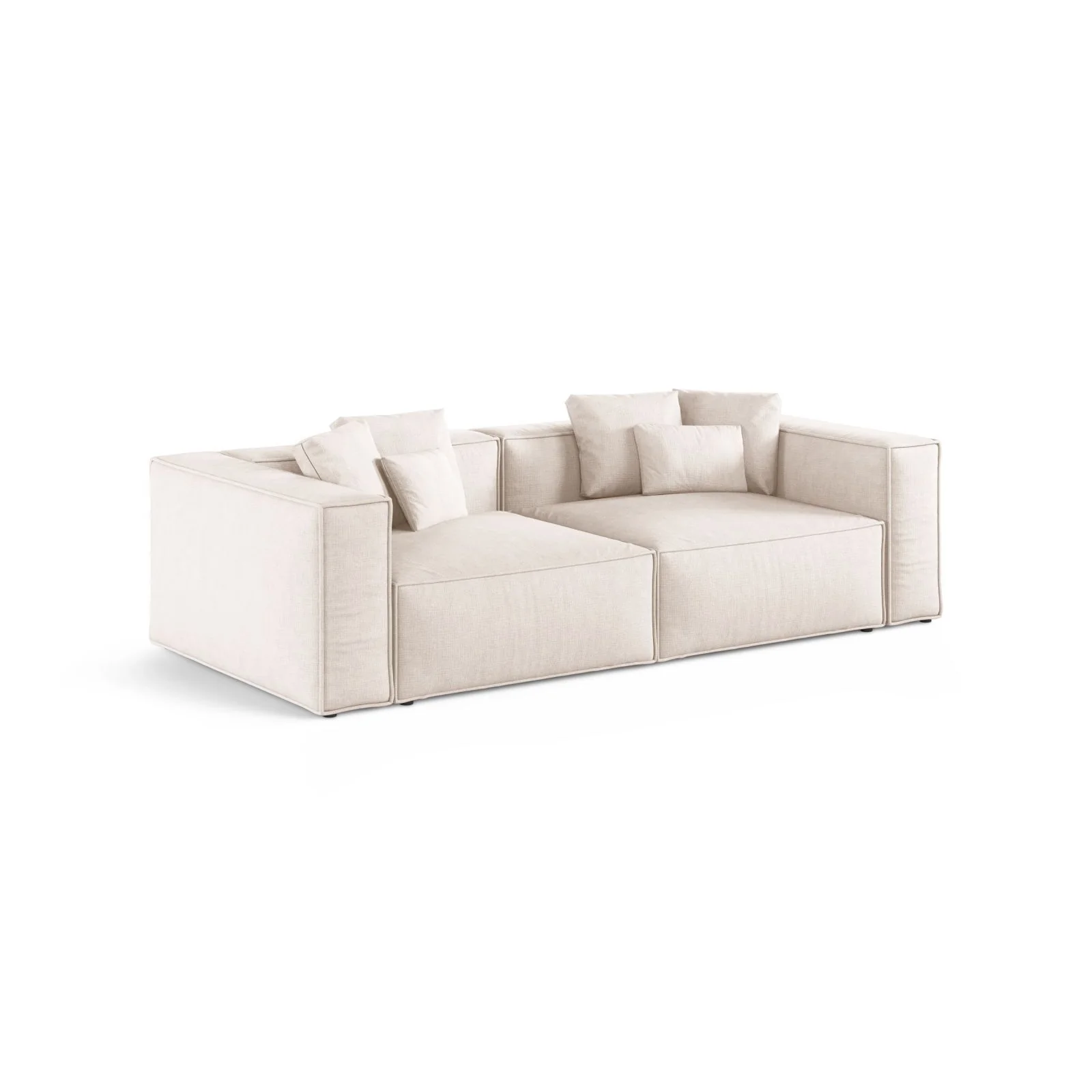 Aveiro 4-Sitzer Sofa aus Samt, Chenille oder Strukturstoff, 236x118x86 cm - Image 62