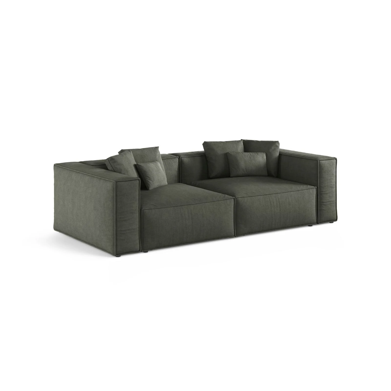 Aveiro 4-Sitzer Sofa aus Samt, Chenille oder Strukturstoff, 236x118x86 cm - Image 74