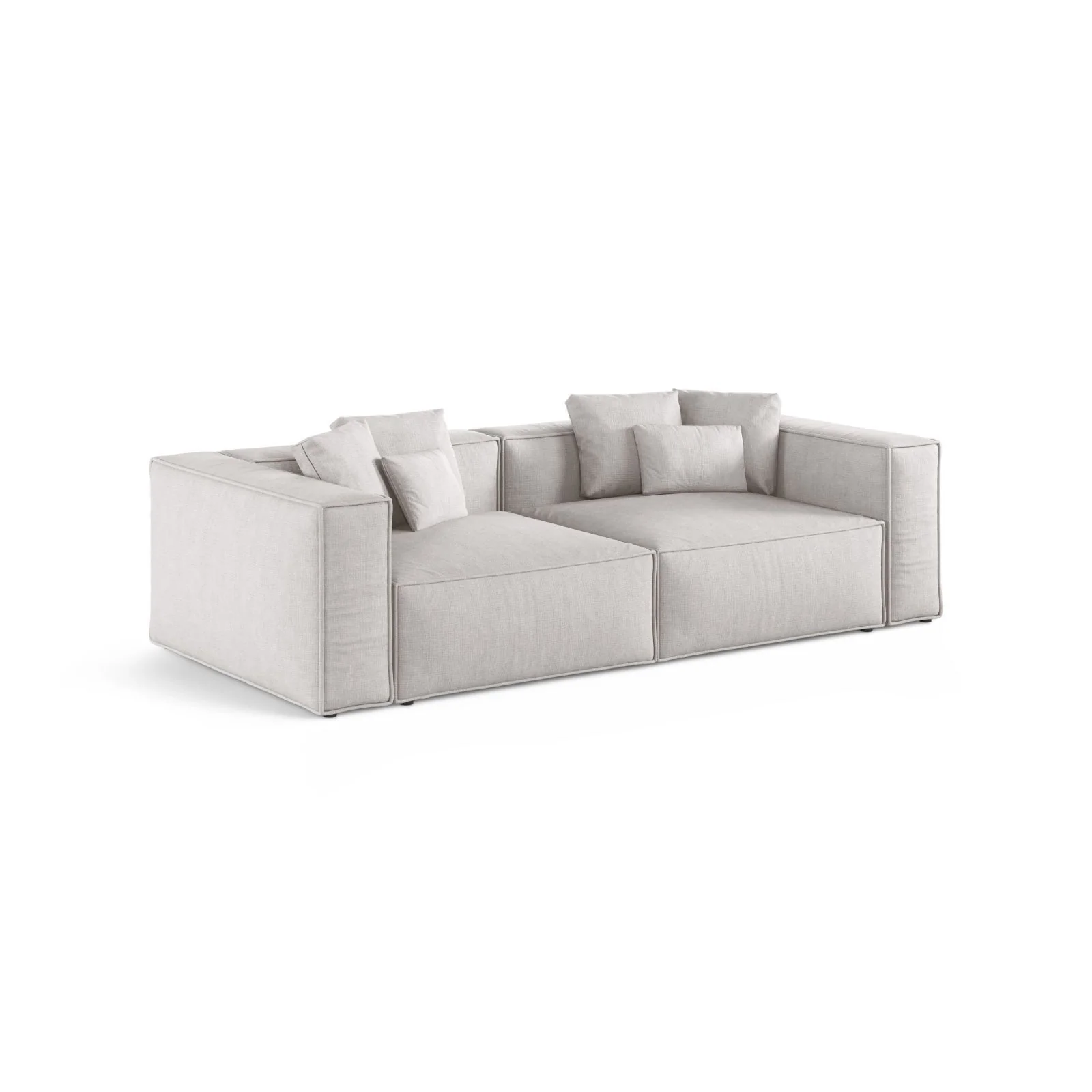 Aveiro 4-Sitzer Sofa aus Samt, Chenille oder Strukturstoff, 236x118x86 cm - Image 82