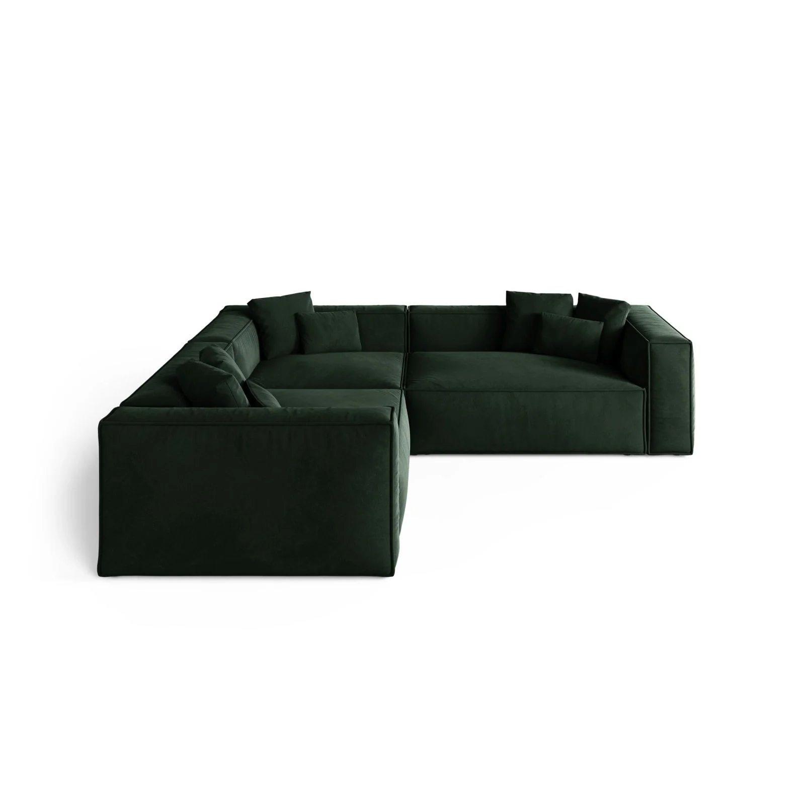 Aveiro 5-Sitzer Ecksofa, symmetrisch, aus Samt, Chenille oder Strukturstoff, 268x268x86 cm - Image 10