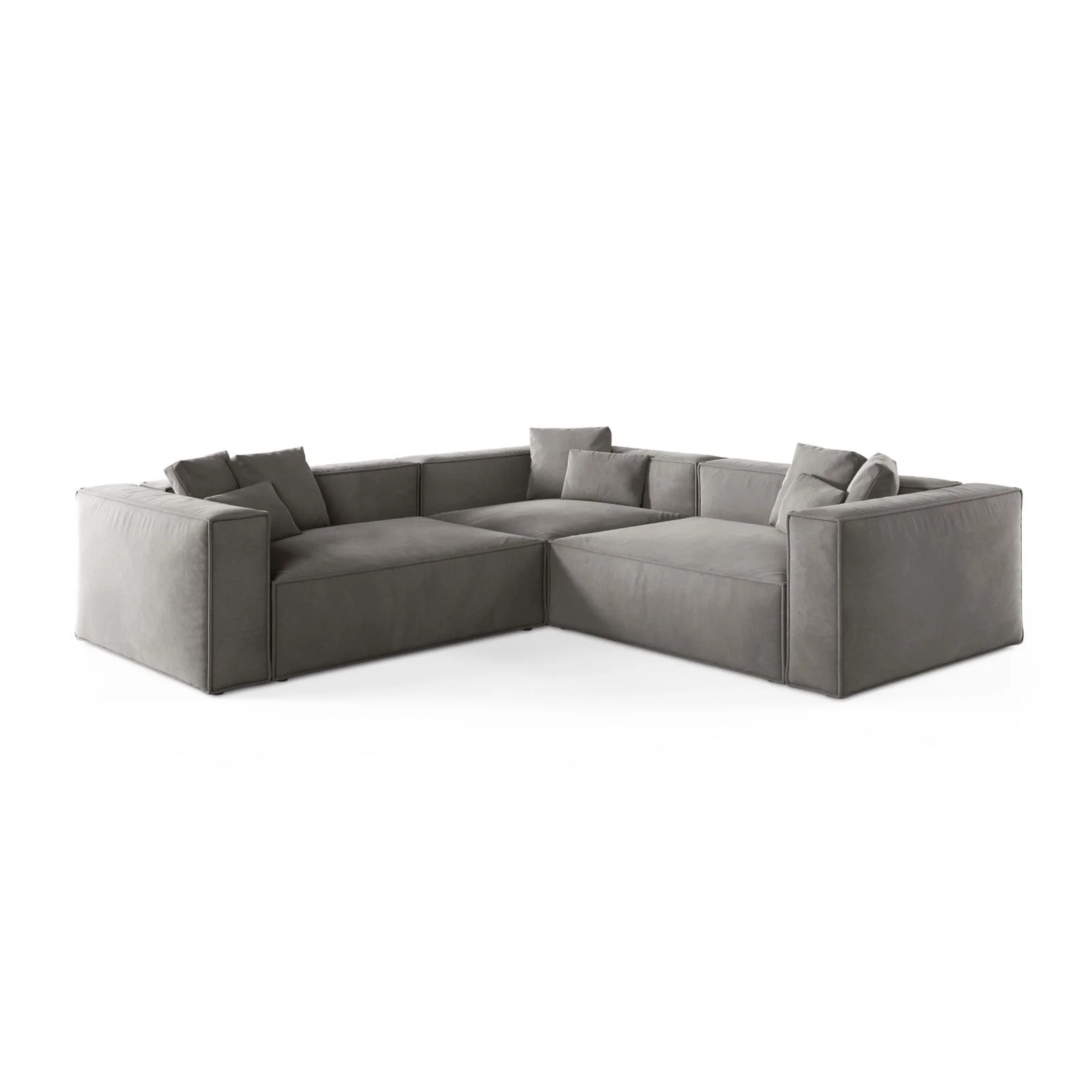 Aveiro 5-Sitzer Ecksofa, symmetrisch, aus Samt, Chenille oder Strukturstoff, 268x268x86 cm - Image 17