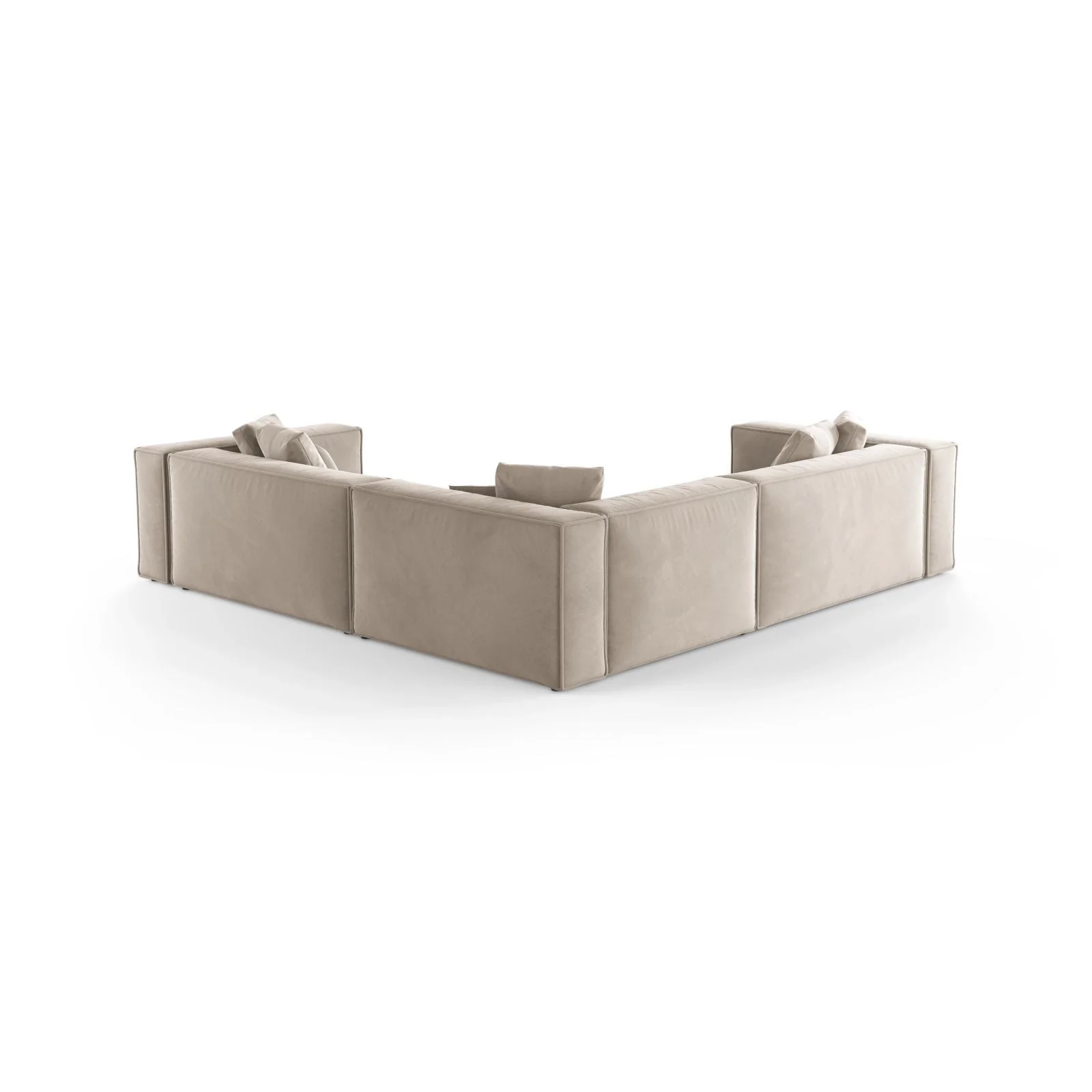 Aveiro 5-Sitzer Ecksofa, symmetrisch, aus Samt, Chenille oder Strukturstoff, 268x268x86 cm - Image 3
