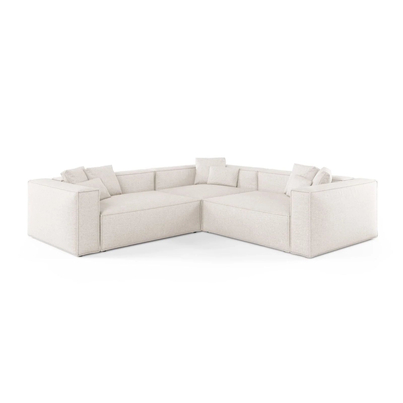 Aveiro 5-Sitzer Ecksofa, symmetrisch, aus Samt, Chenille oder Strukturstoff, 268x268x86 cm - Image 33