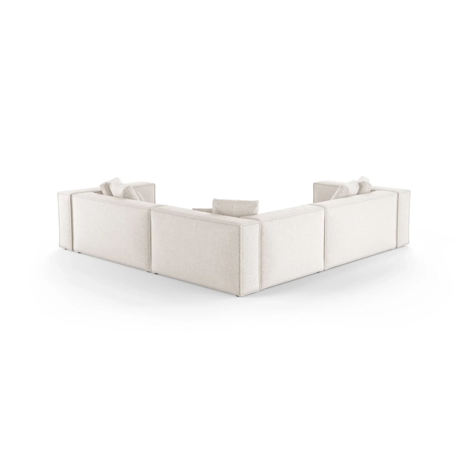 Aveiro 5-Sitzer Ecksofa, symmetrisch, aus Samt, Chenille oder Strukturstoff, 268x268x86 cm - Image 35