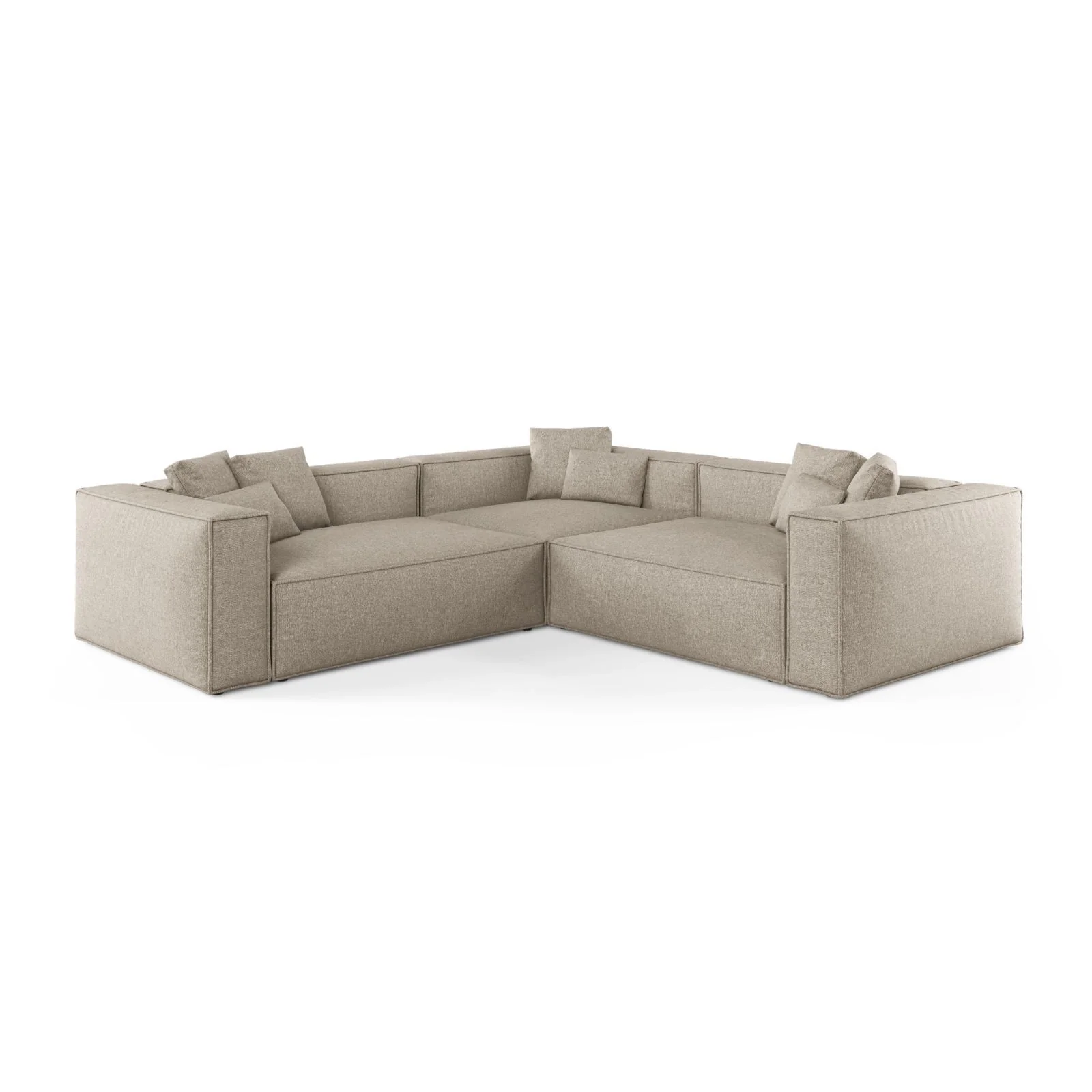 Aveiro 5-Sitzer Ecksofa, symmetrisch, aus Samt, Chenille oder Strukturstoff, 268x268x86 cm - Image 37