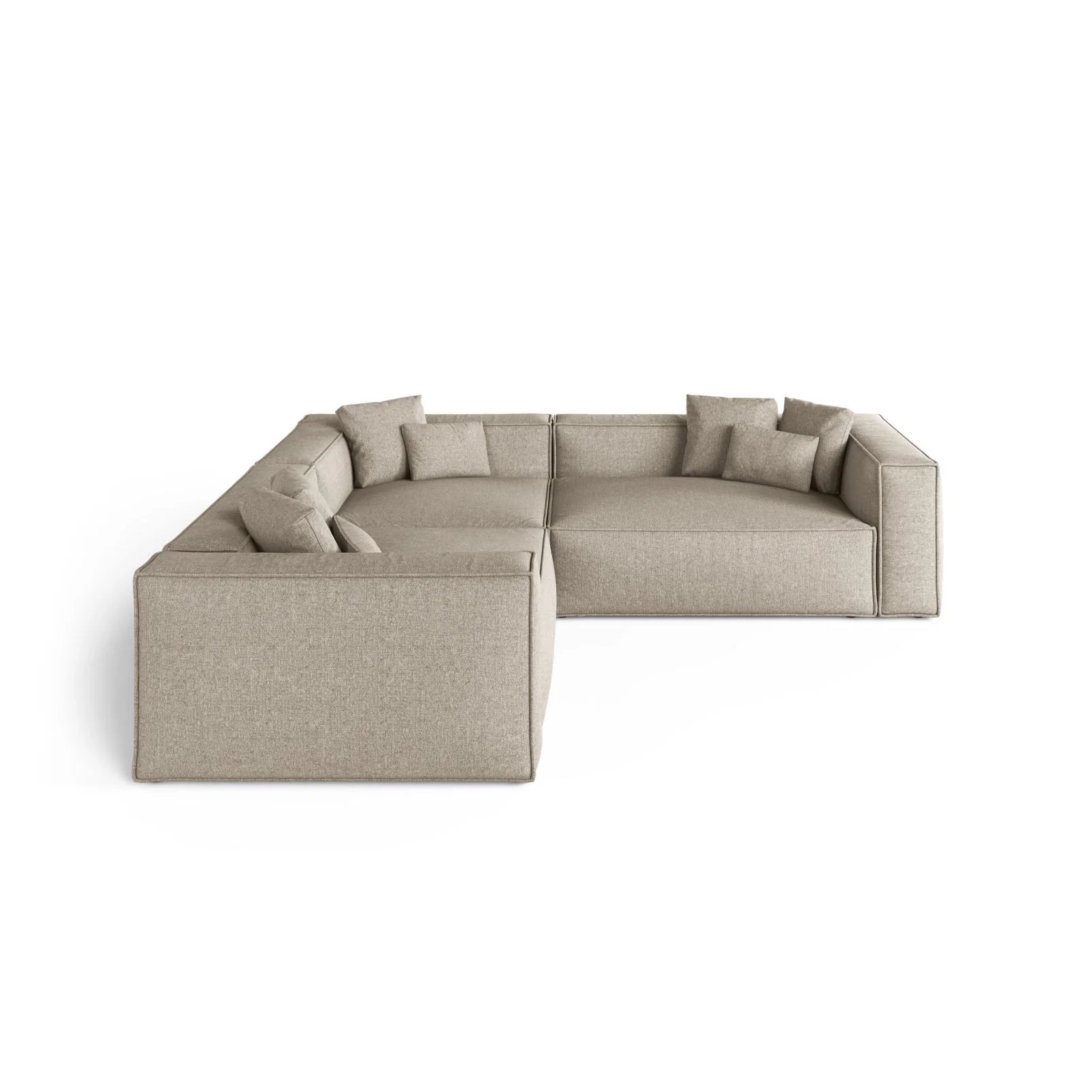 Aveiro 5-Sitzer Ecksofa, symmetrisch, aus Samt, Chenille oder Strukturstoff, 268x268x86 cm - Image 38