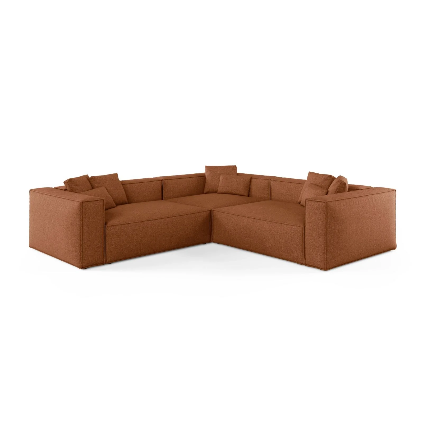 Aveiro 5-Sitzer Ecksofa, symmetrisch, aus Samt, Chenille oder Strukturstoff, 268x268x86 cm - Image 41