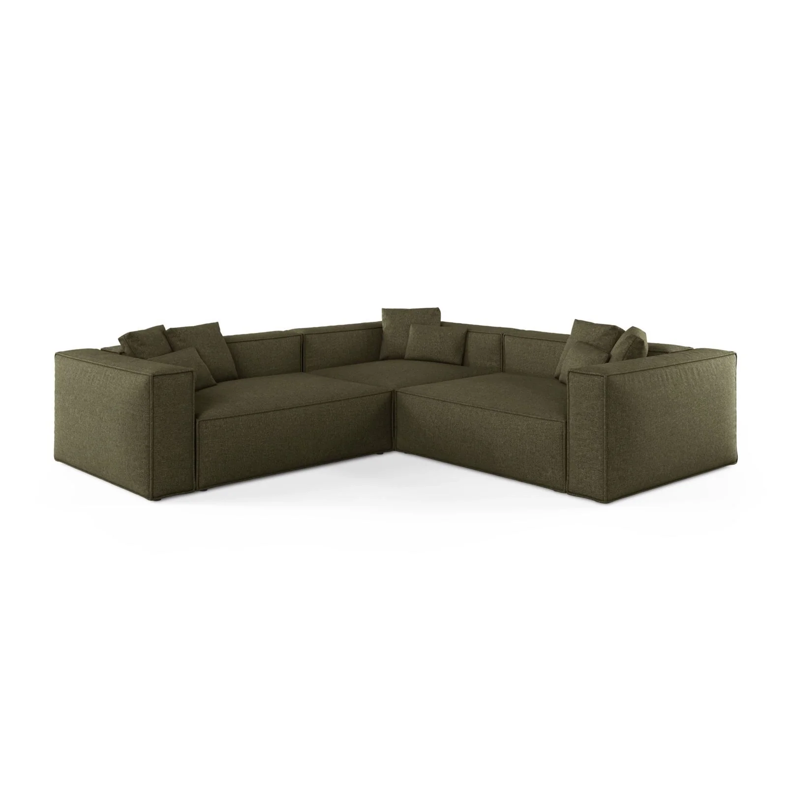 Aveiro 5-Sitzer Ecksofa, symmetrisch, aus Samt, Chenille oder Strukturstoff, 268x268x86 cm - Image 45