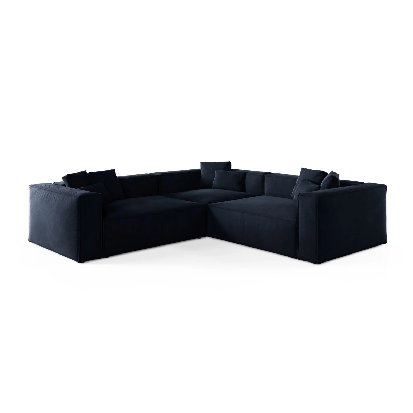 Aveiro 5-Sitzer Ecksofa, symmetrisch, aus Samt, Chenille oder Strukturstoff, 268x268x86 cm - Image 5