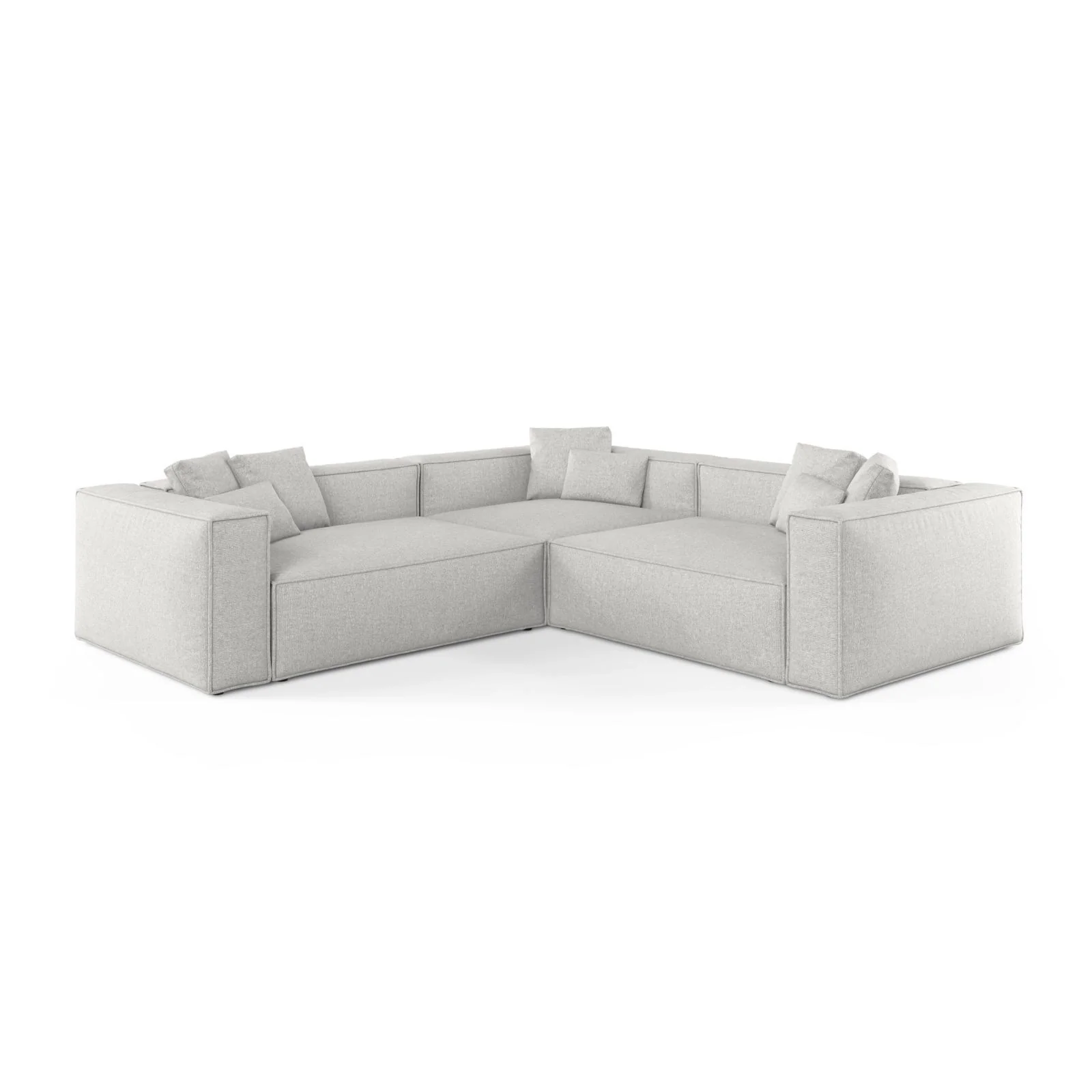 Aveiro 5-Sitzer Ecksofa, symmetrisch, aus Samt, Chenille oder Strukturstoff, 268x268x86 cm - Image 53
