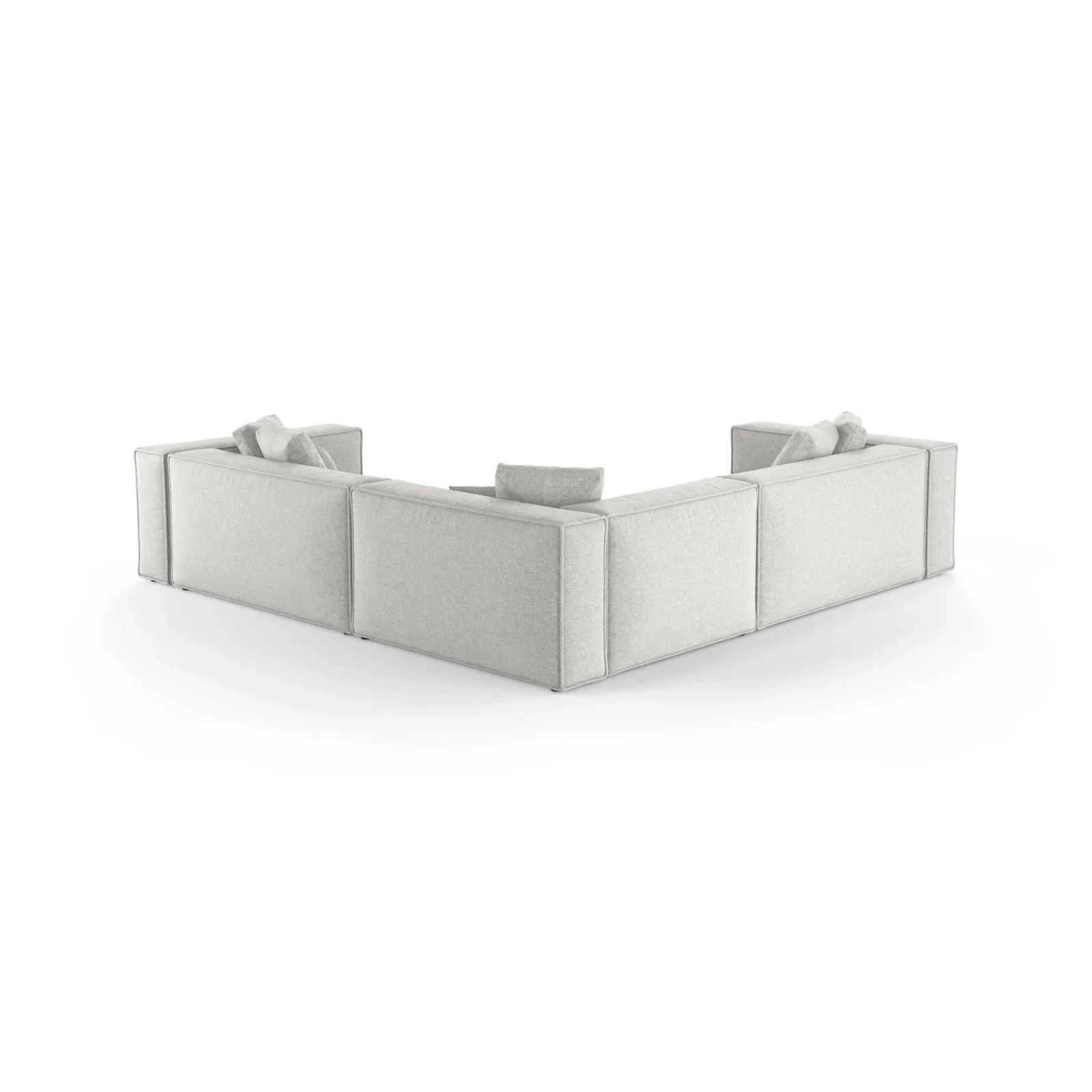 Aveiro 5-Sitzer Ecksofa, symmetrisch, aus Samt, Chenille oder Strukturstoff, 268x268x86 cm - Image 55