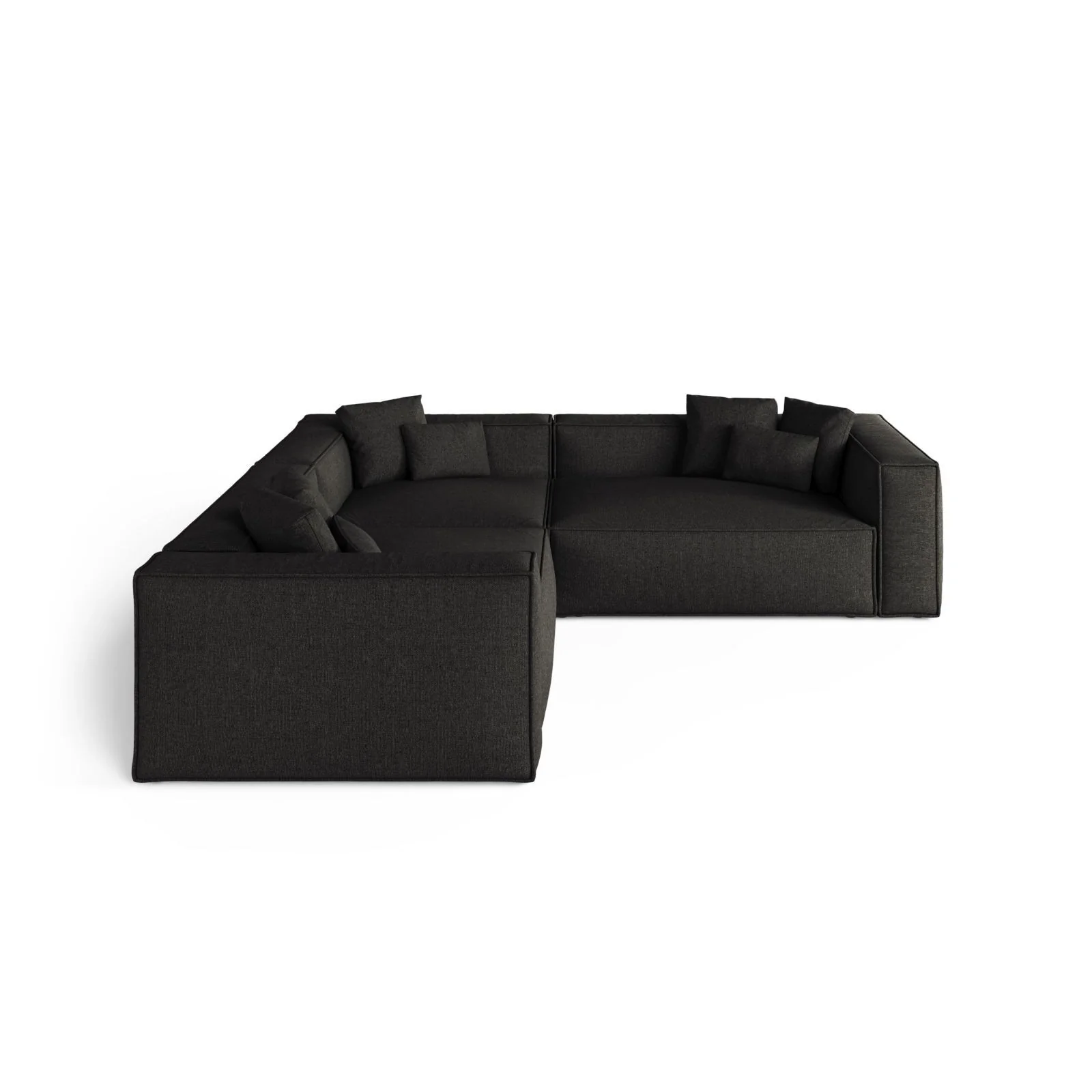 Aveiro 5-Sitzer Ecksofa, symmetrisch, aus Samt, Chenille oder Strukturstoff, 268x268x86 cm - Image 58