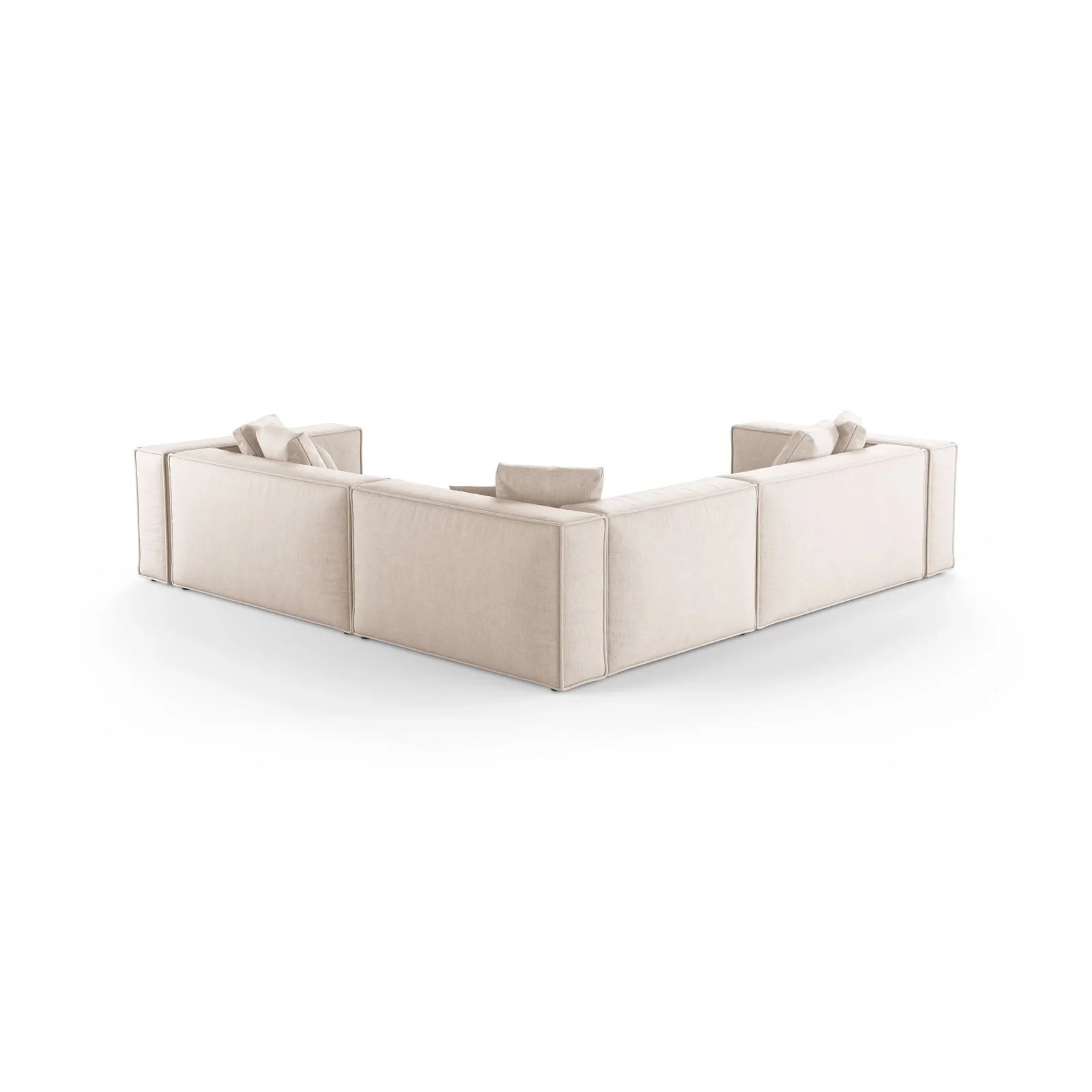 Aveiro 5-Sitzer Ecksofa, symmetrisch, aus Samt, Chenille oder Strukturstoff, 268x268x86 cm - Image 63
