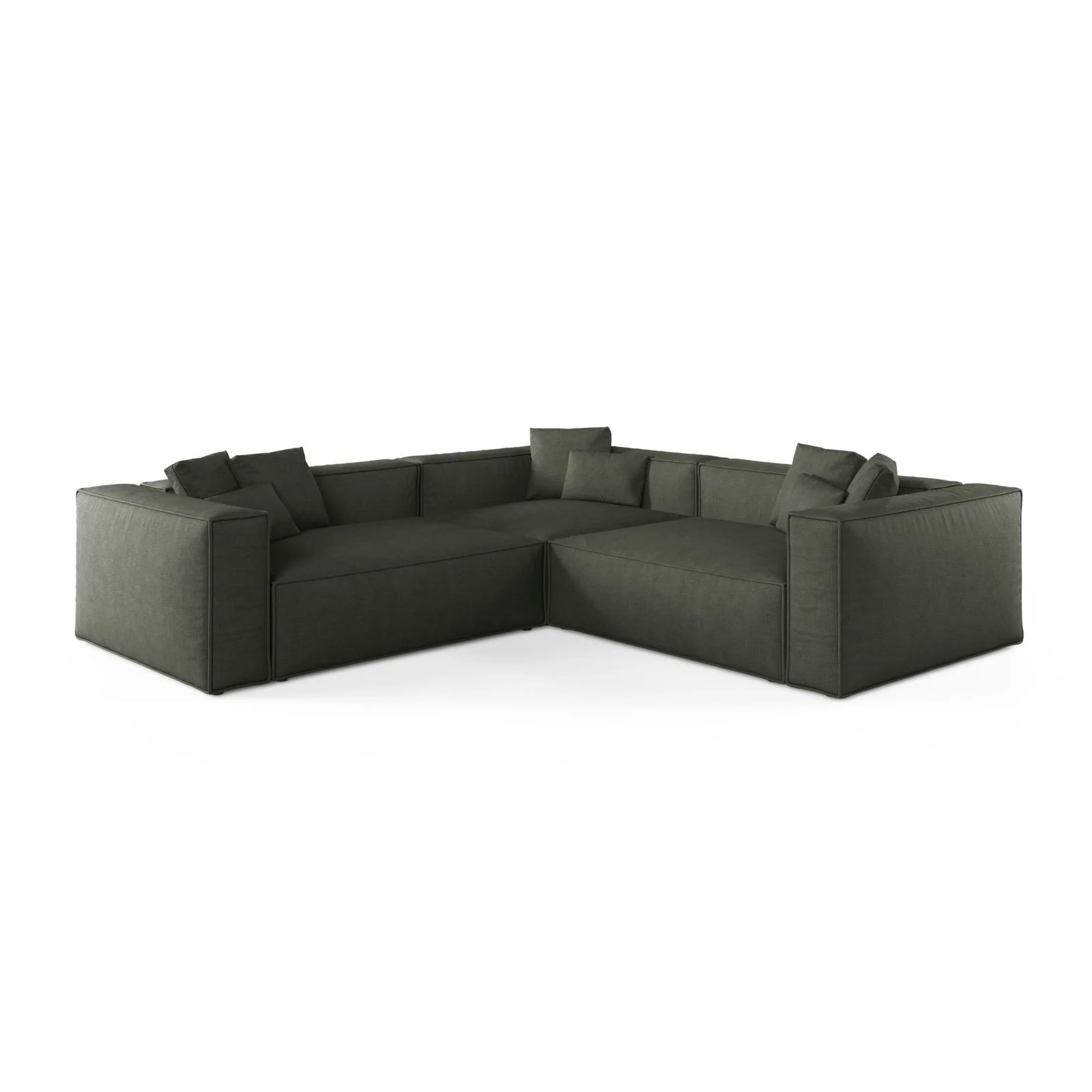 Aveiro 5-Sitzer Ecksofa, symmetrisch, aus Samt, Chenille oder Strukturstoff, 268x268x86 cm - Image 73