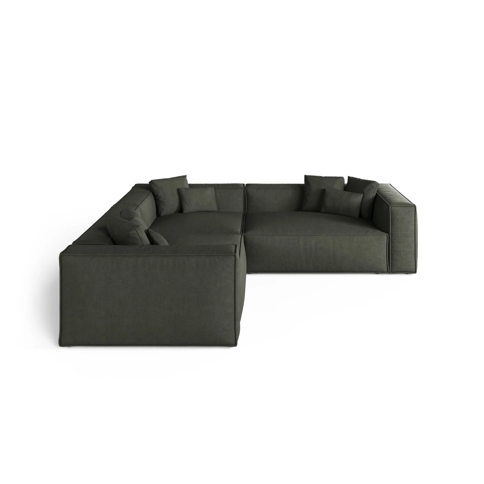 Aveiro 5-Sitzer Ecksofa, symmetrisch, aus Samt, Chenille oder Strukturstoff, 268x268x86 cm - Image 74