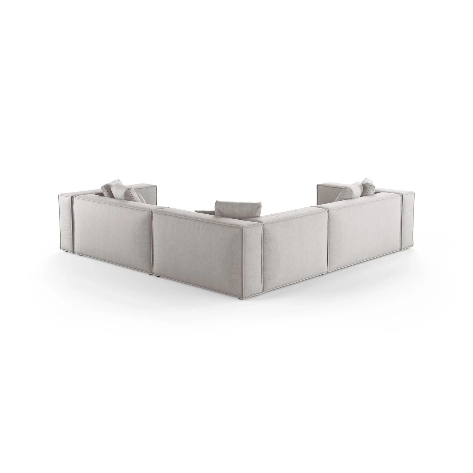 Aveiro 5-Sitzer Ecksofa, symmetrisch, aus Samt, Chenille oder Strukturstoff, 268x268x86 cm - Image 83