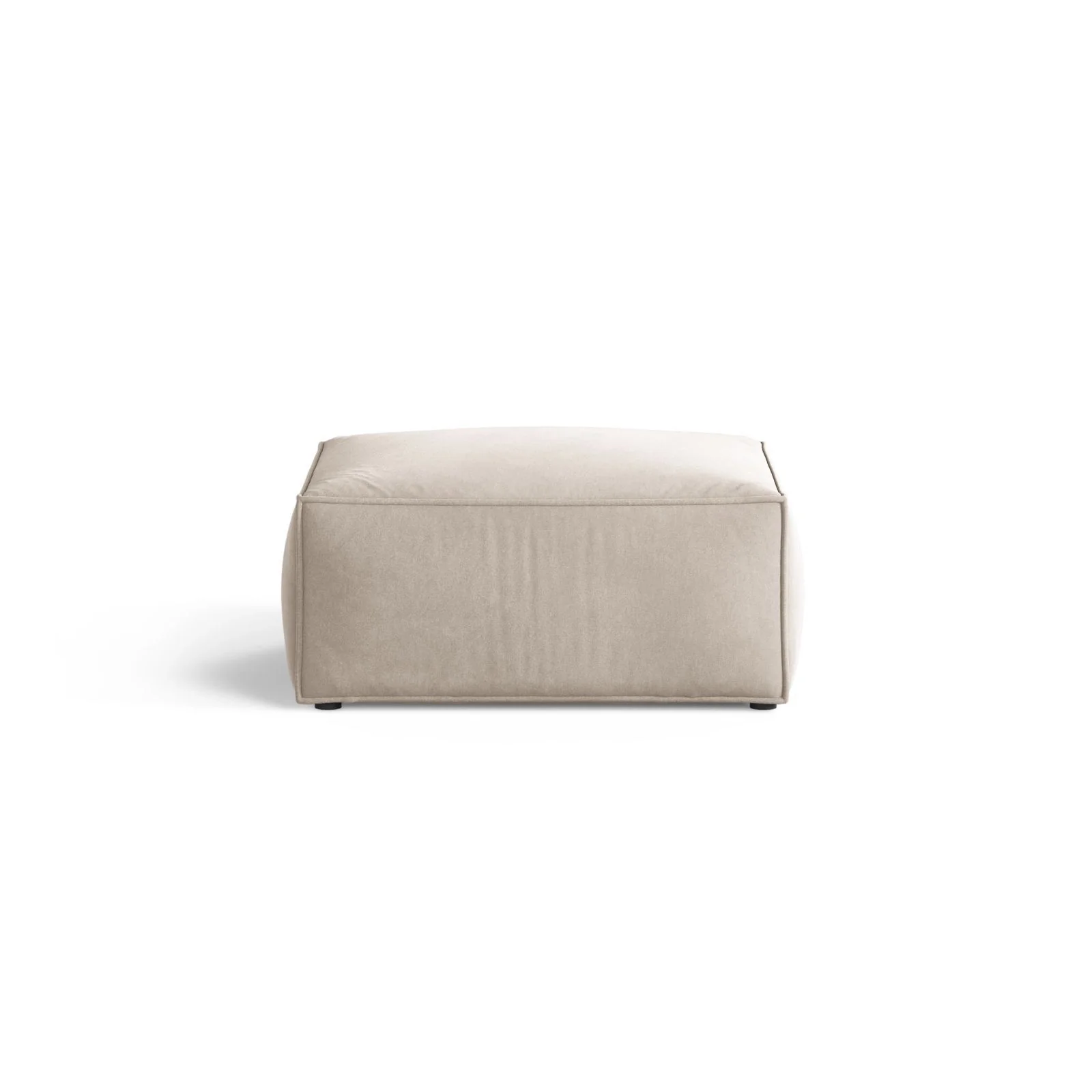 Aveiro Pouf aus Samt, Chenille oder Strukturstoff, 75x75x41 cm