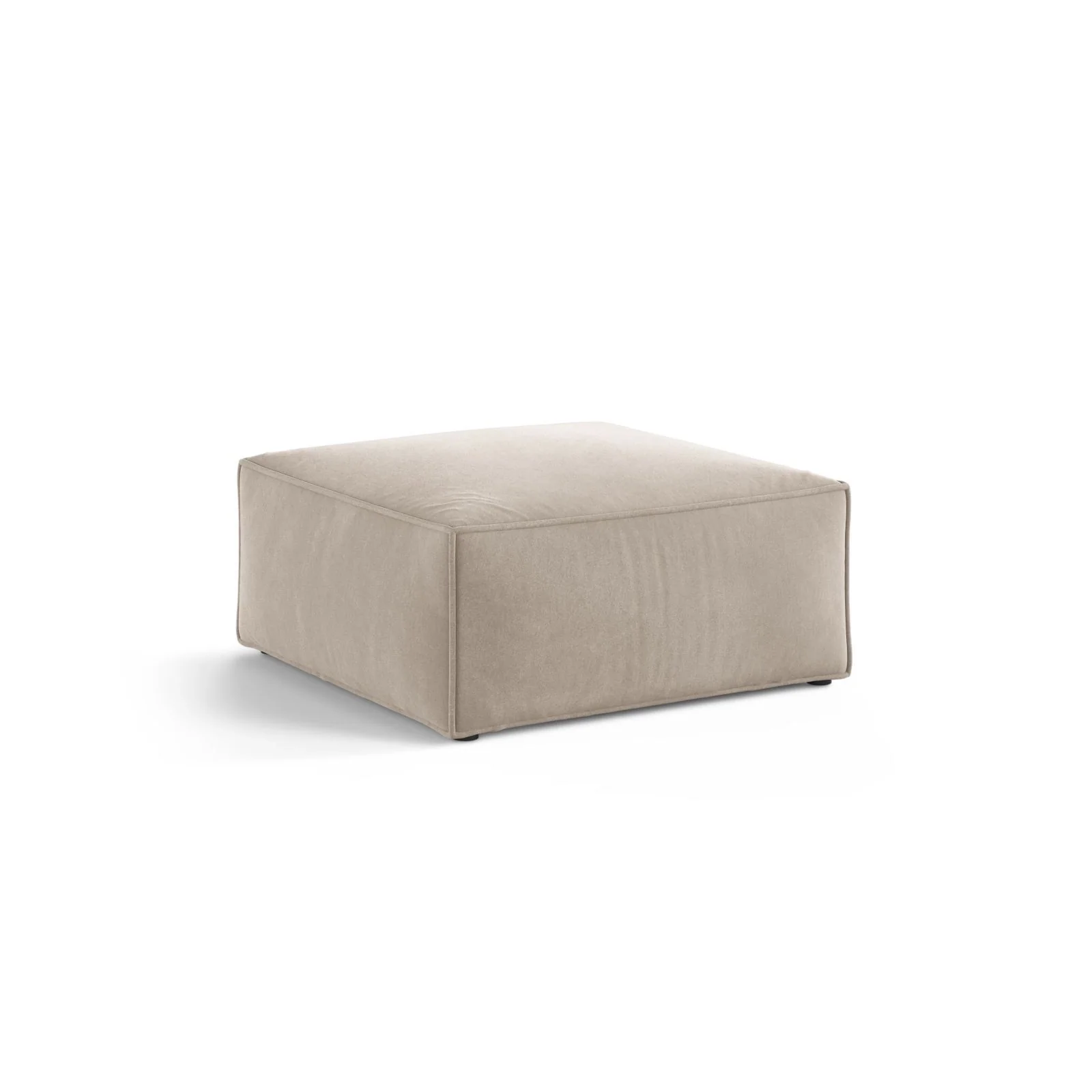 Aveiro Pouf aus Samt, Chenille oder Strukturstoff, 75x75x41 cm - Image 2
