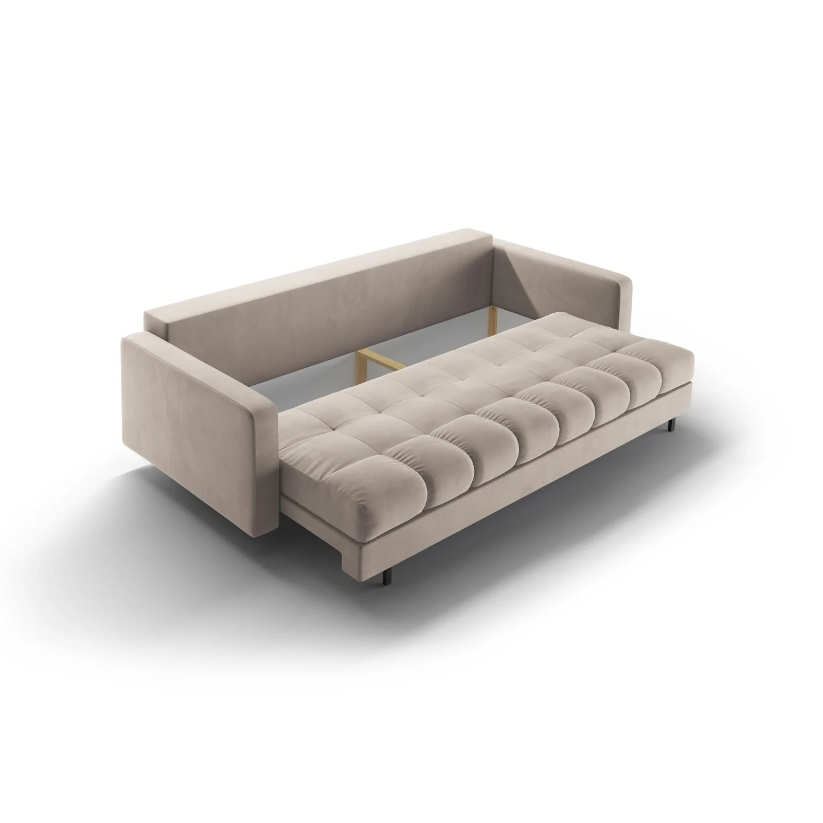 Bali 3-Sitzer Sofa mit Schlaffunktion und Stauraum, aus Samt, Boucle oder Strukturstoff, 222x84x105 cm - Image 117