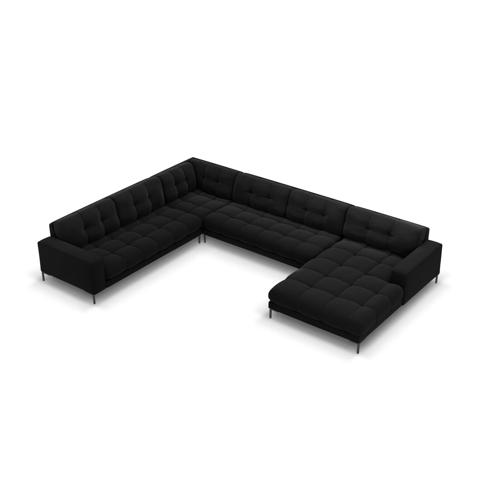 Bali 7-Sitzer Panorama Ecksofa, Linke Seite, aus Samt, 327x256x75 cm - Image 103