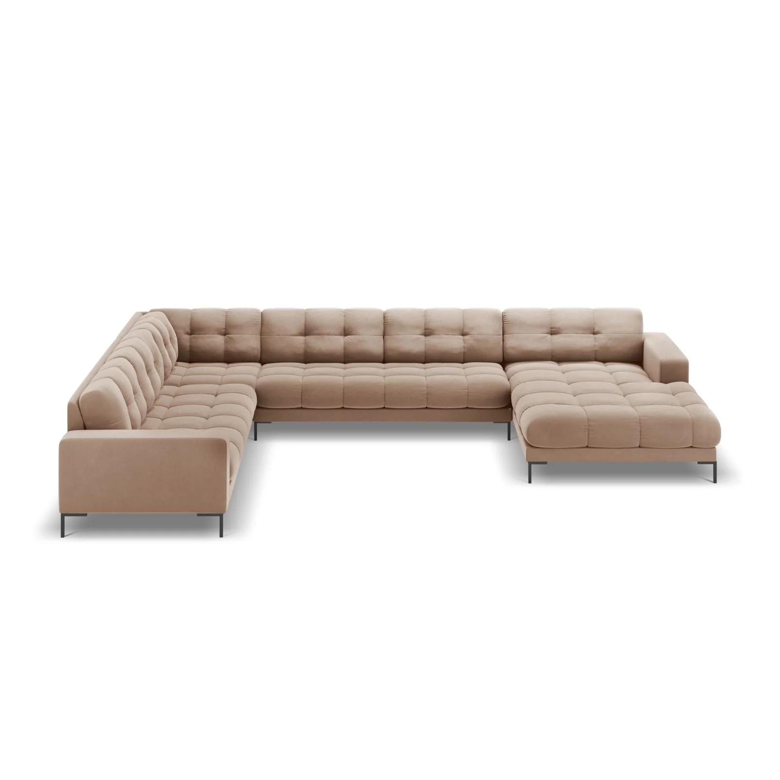 Bali 7-Sitzer Panorama Ecksofa, Linke Seite, aus Samt, 327x256x75 cm - Image 111