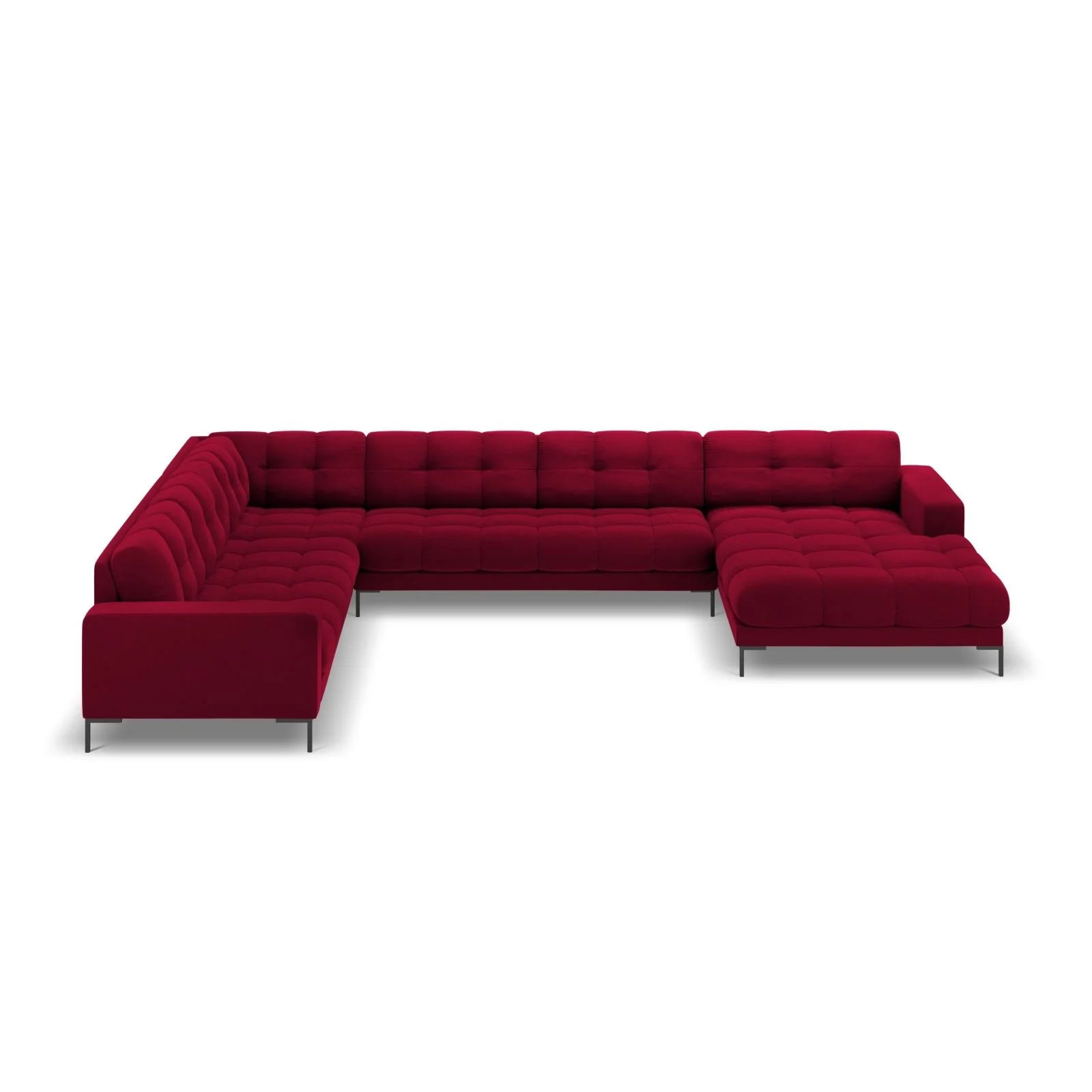 Bali 7-Sitzer Panorama Ecksofa, Linke Seite, aus Samt, 327x256x75 cm - Image 117