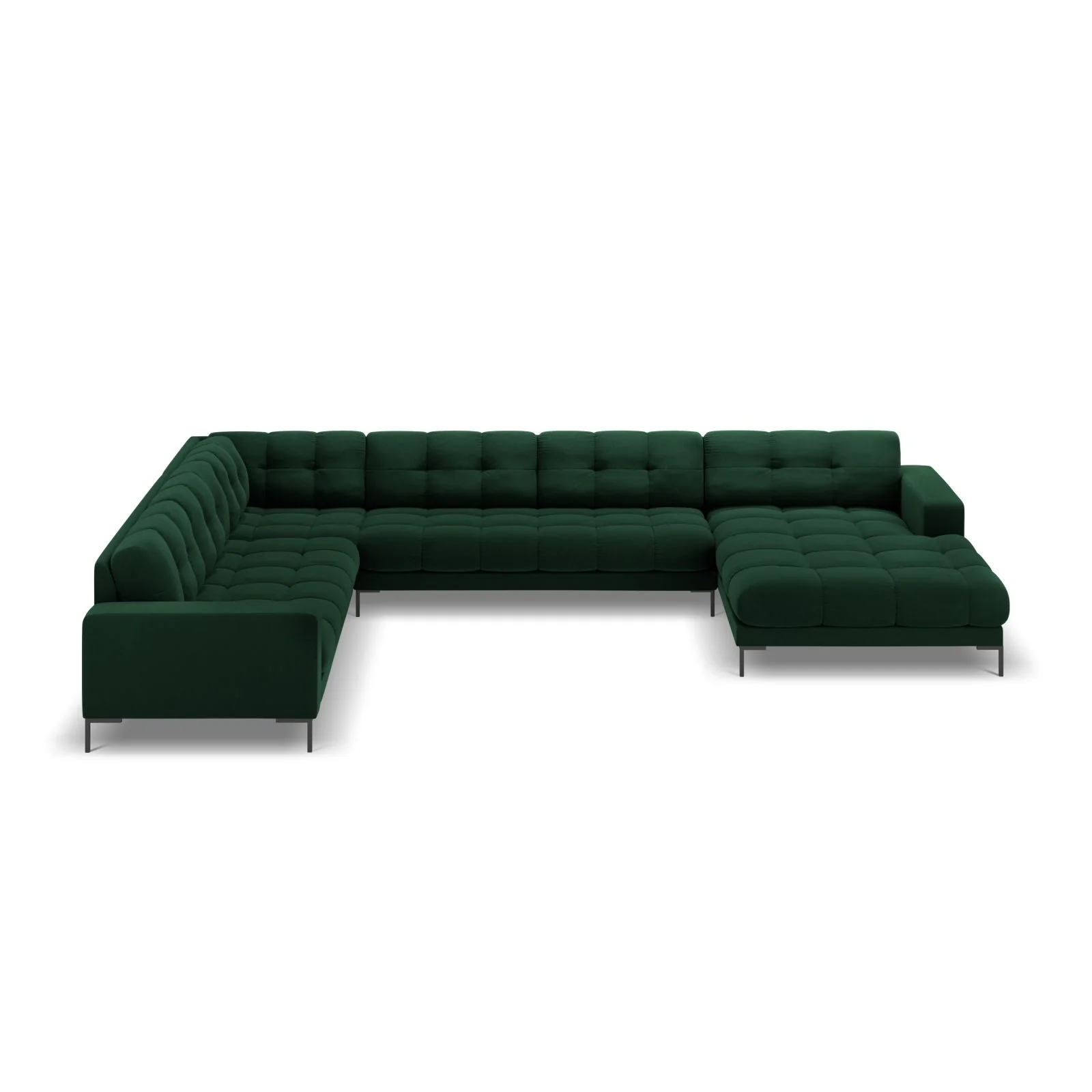 Bali 7-Sitzer Panorama Ecksofa, Linke Seite, aus Samt, 327x256x75 cm - Image 135