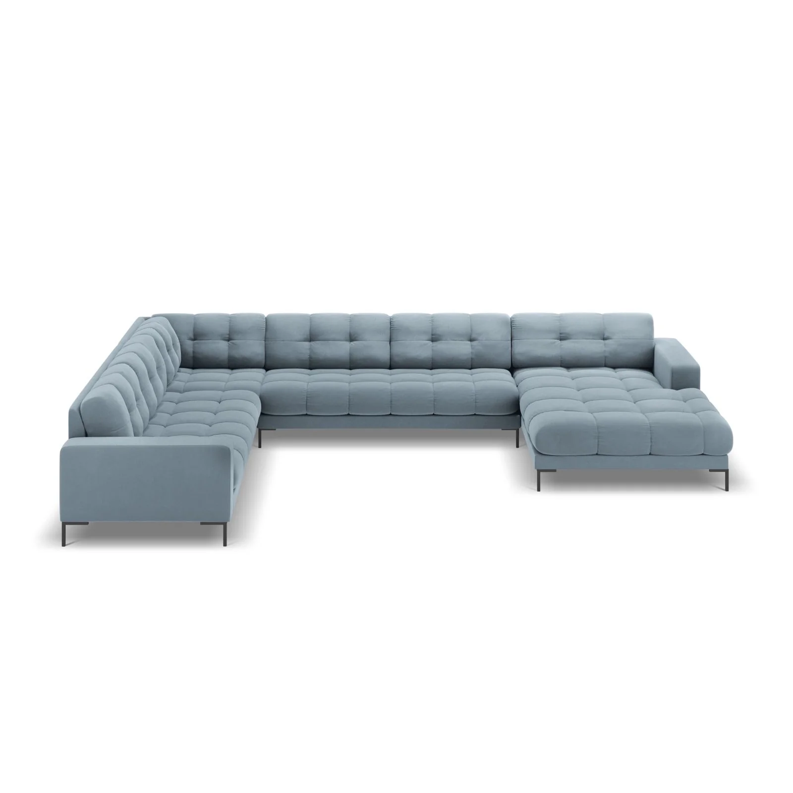 Bali 7-Sitzer Panorama Ecksofa, Linke Seite, aus Samt, 327x256x75 cm - Image 141