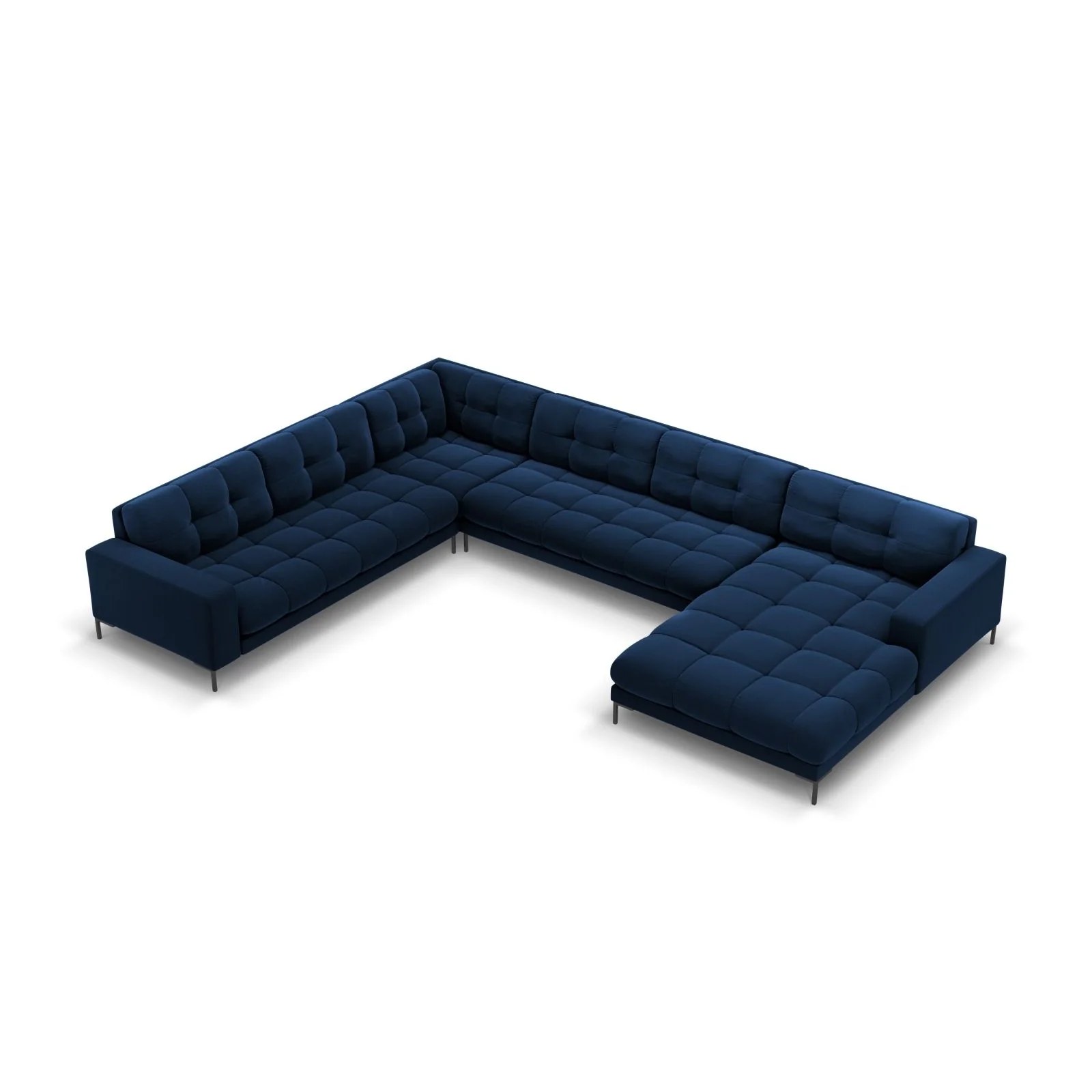 Bali 7-Sitzer Panorama Ecksofa, Linke Seite, aus Samt, 327x256x75 cm - Image 145