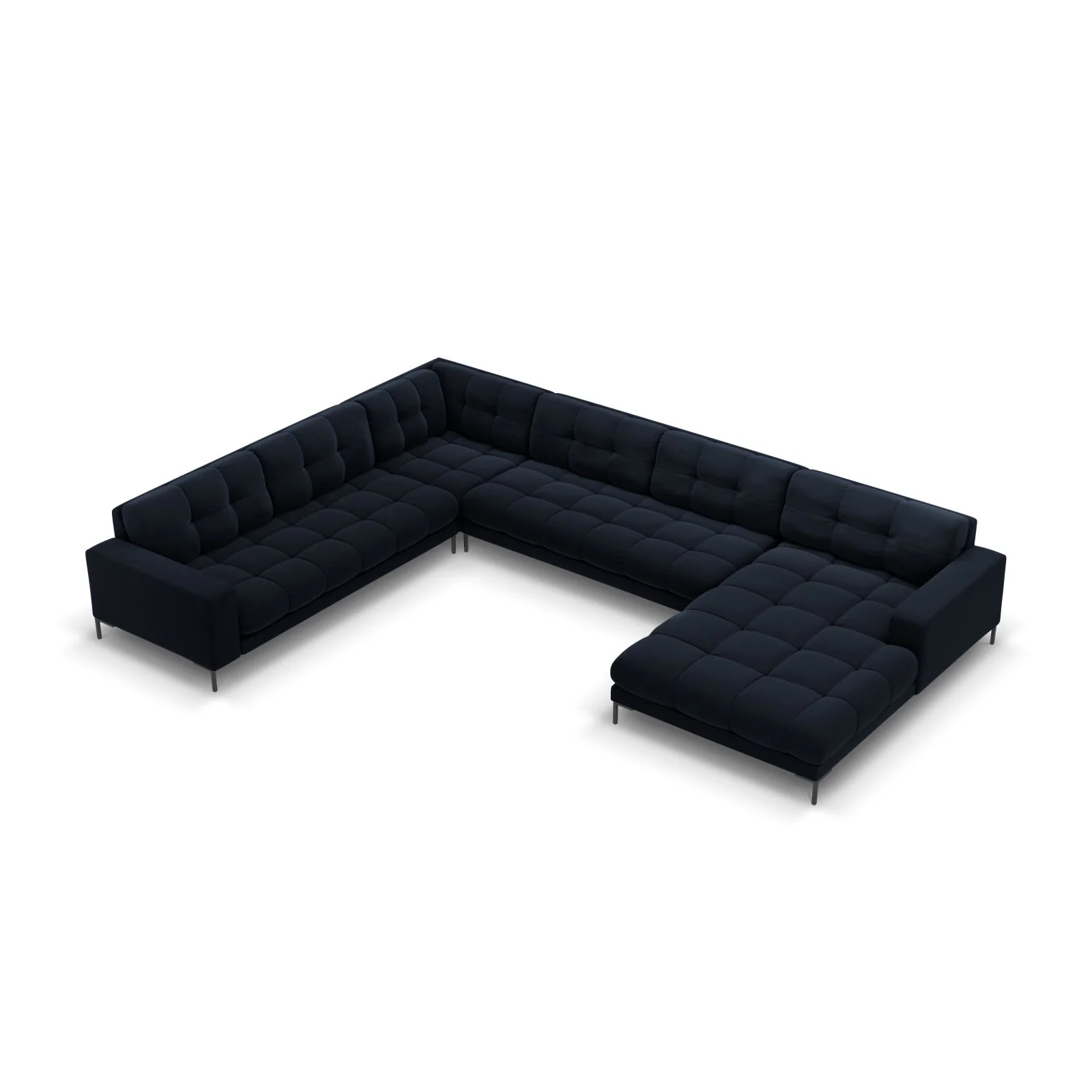 Bali 7-Sitzer Panorama Ecksofa, Linke Seite, aus Samt, 327x256x75 cm - Image 151