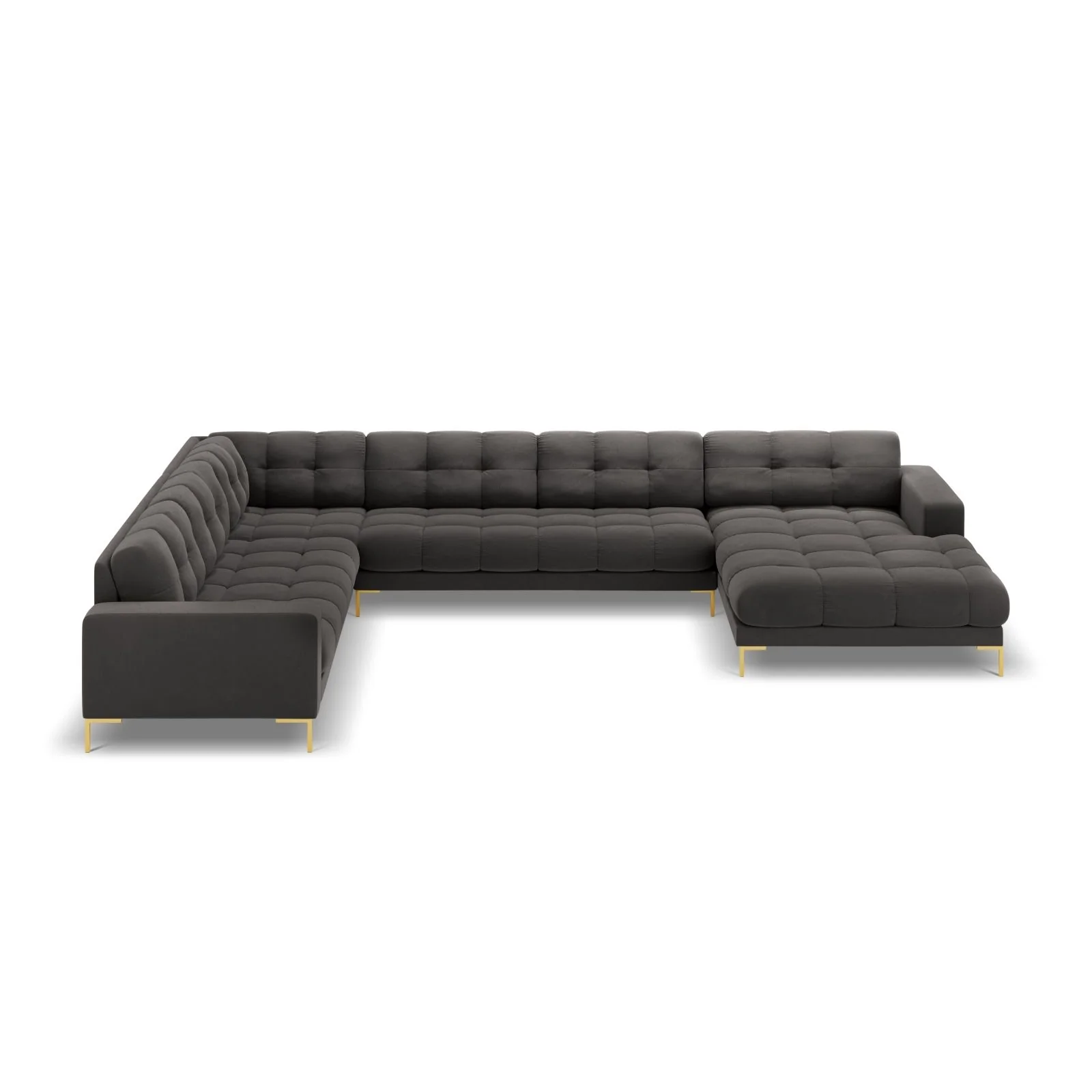 Bali 7-Sitzer Panorama Ecksofa, Linke Seite, aus Samt, 327x256x75 cm - Image 21