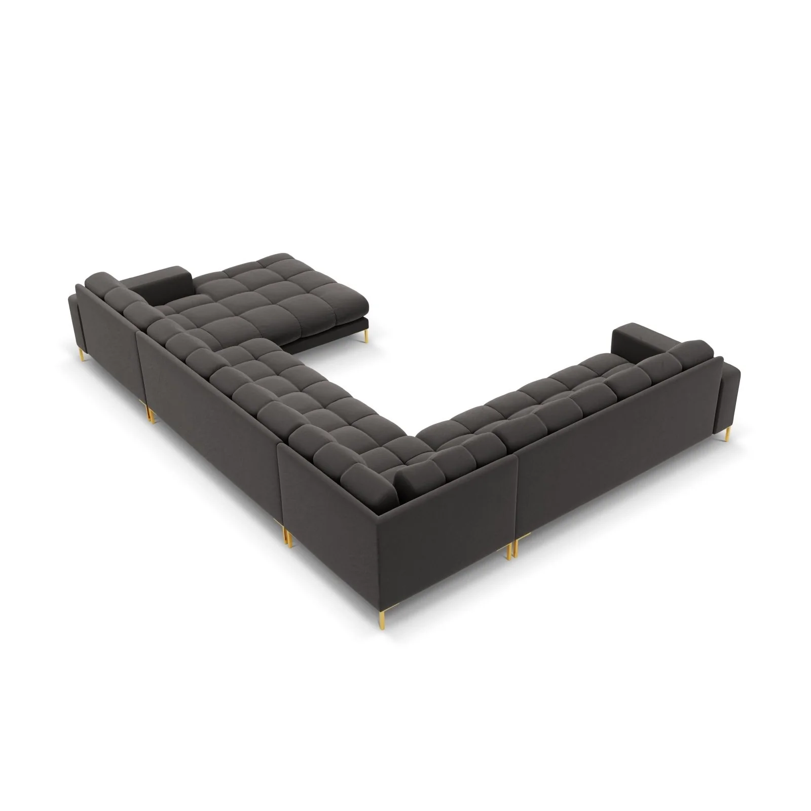 Bali 7-Sitzer Panorama Ecksofa, Linke Seite, aus Samt, 327x256x75 cm - Image 22