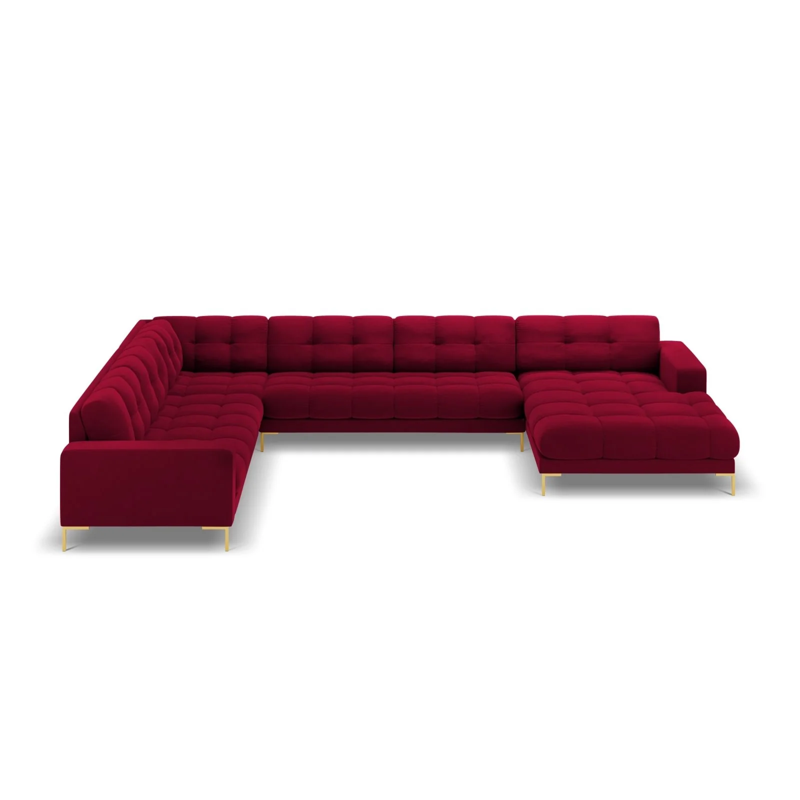 Bali 7-Sitzer Panorama Ecksofa, Linke Seite, aus Samt, 327x256x75 cm - Image 39