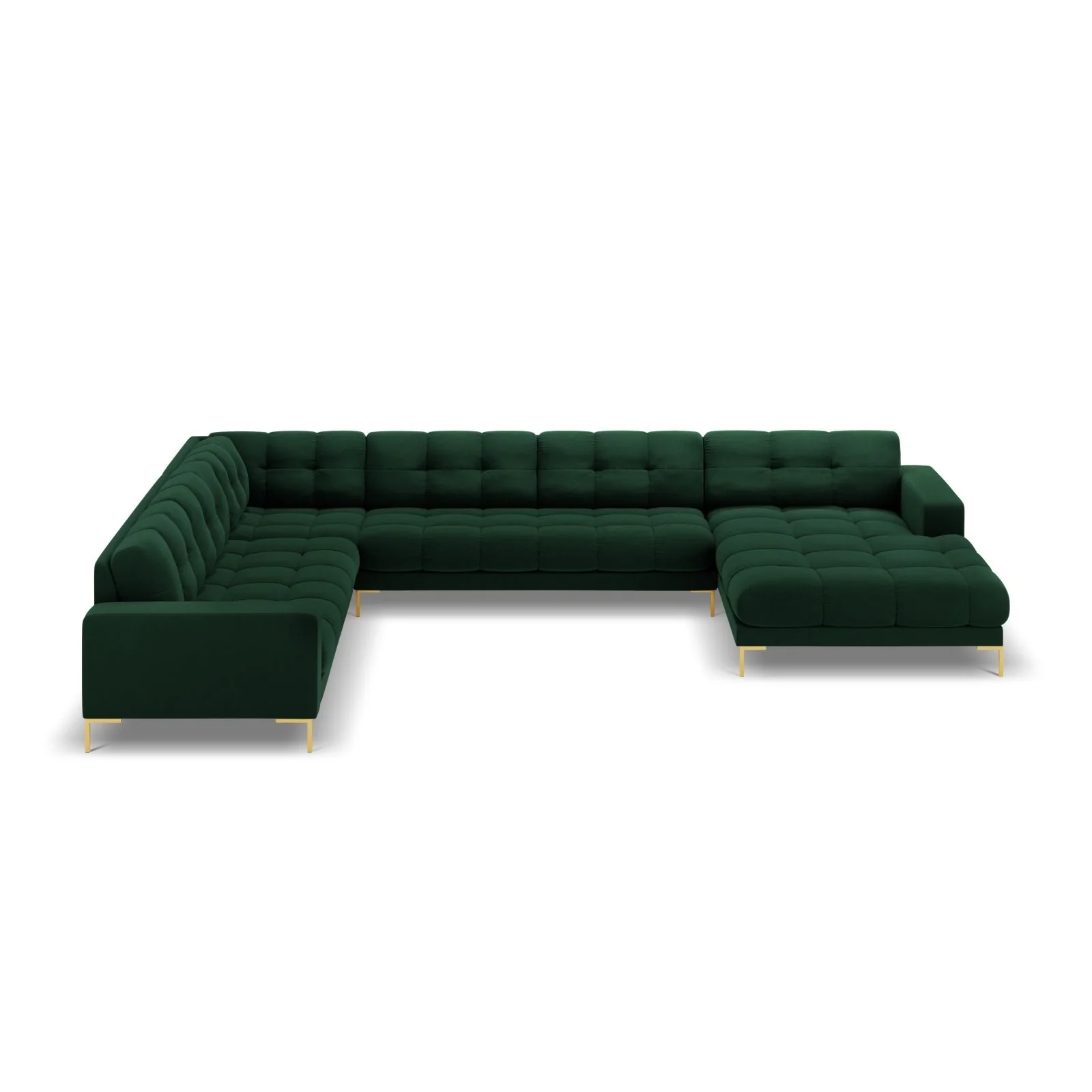 Bali 7-Sitzer Panorama Ecksofa, Linke Seite, aus Samt, 327x256x75 cm - Image 57