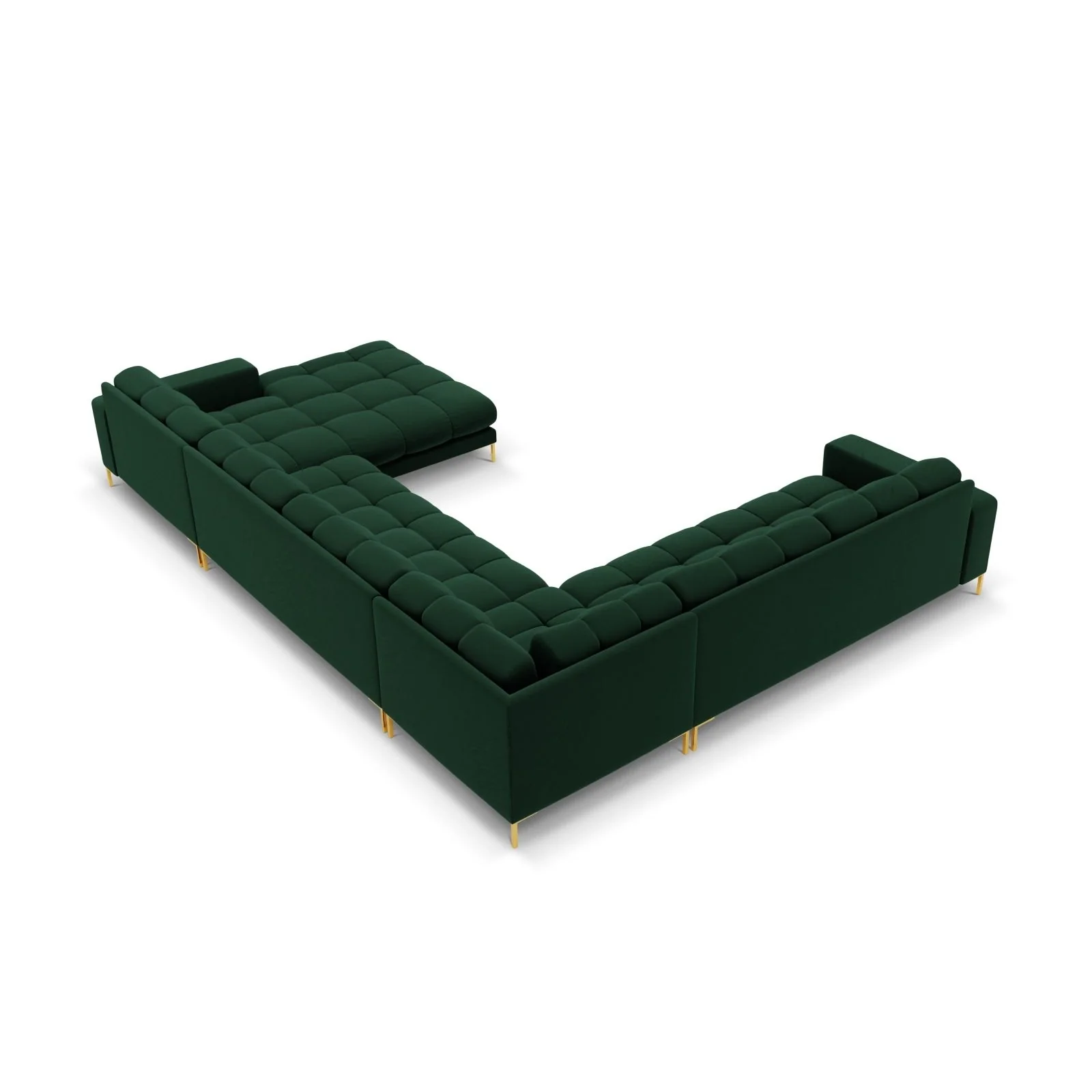 Bali 7-Sitzer Panorama Ecksofa, Linke Seite, aus Samt, 327x256x75 cm - Image 58