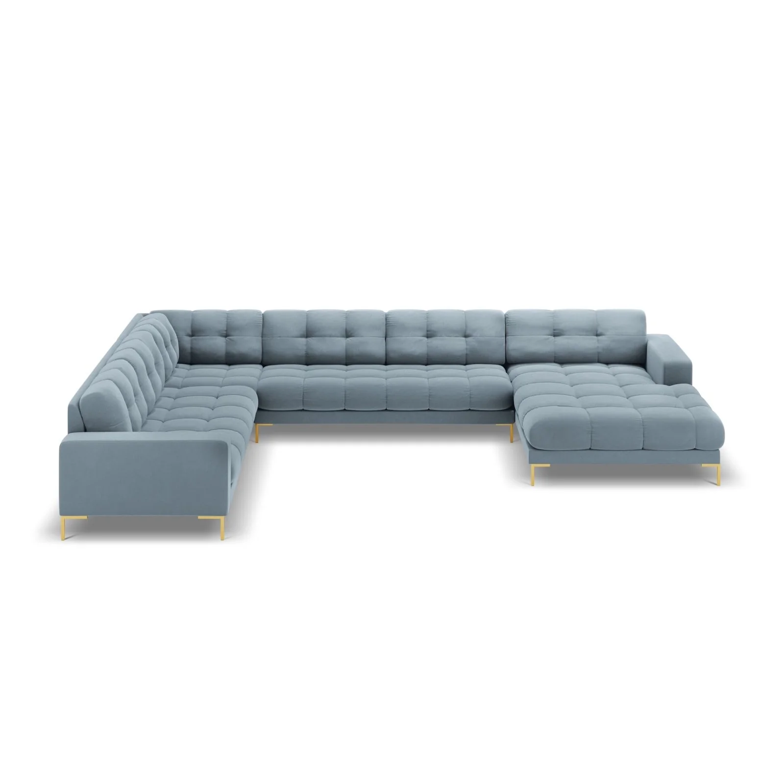 Bali 7-Sitzer Panorama Ecksofa, Linke Seite, aus Samt, 327x256x75 cm - Image 63