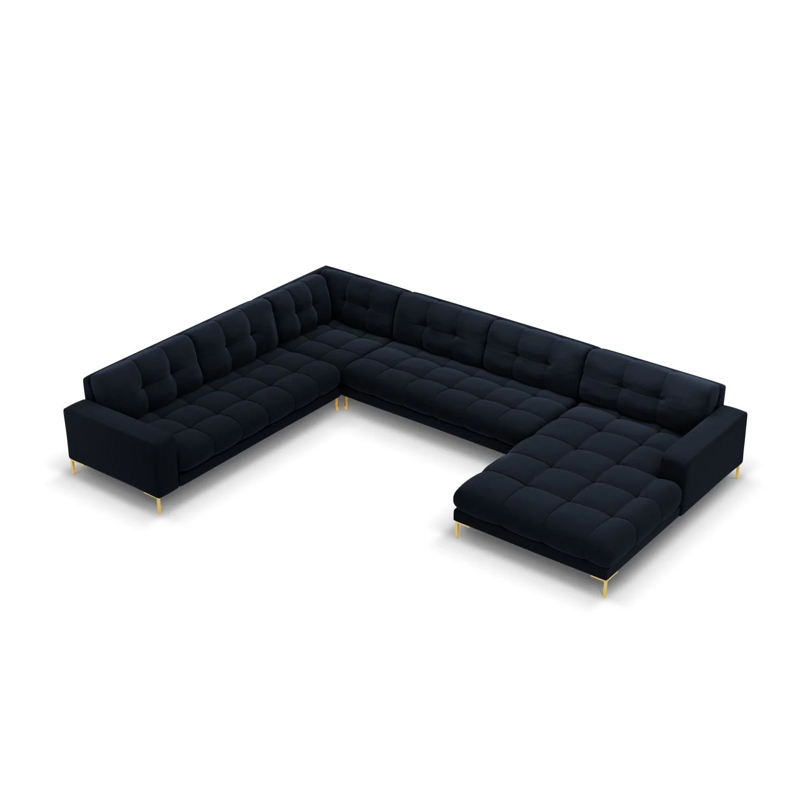 Bali 7-Sitzer Panorama Ecksofa, Linke Seite, aus Samt, 327x256x75 cm - Image 73