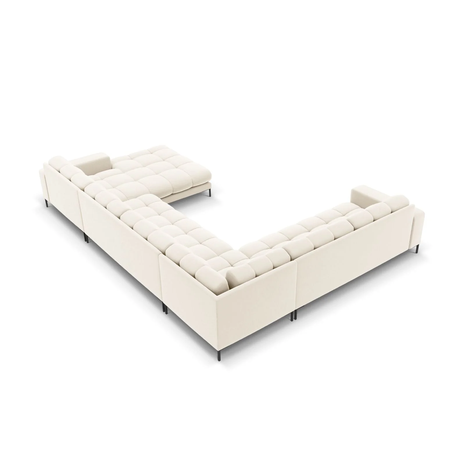 Bali 7-Sitzer Panorama Ecksofa, Linke Seite, aus Samt, 327x256x75 cm - Image 82