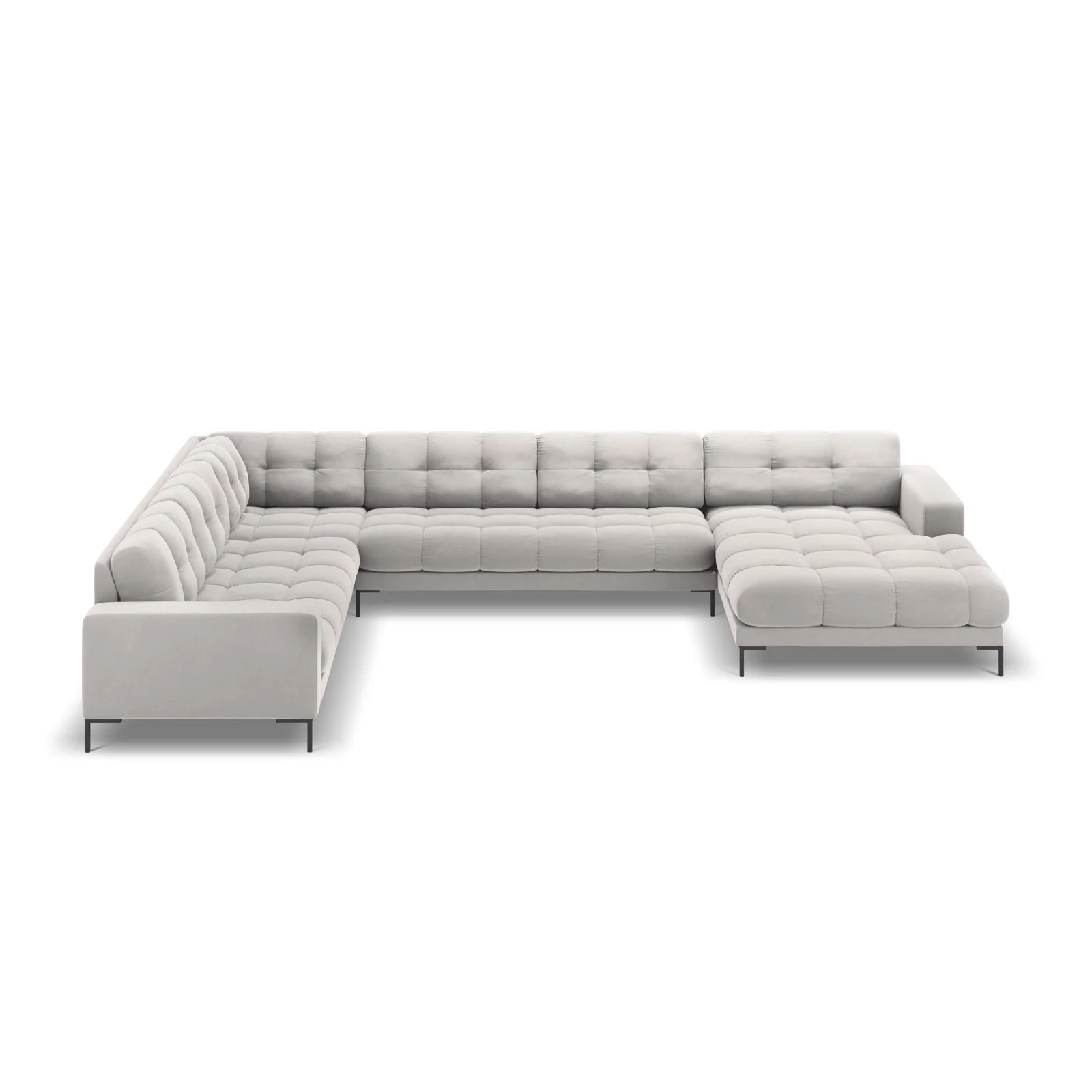 Bali 7-Sitzer Panorama Ecksofa, Linke Seite, aus Samt, 327x256x75 cm - Image 87