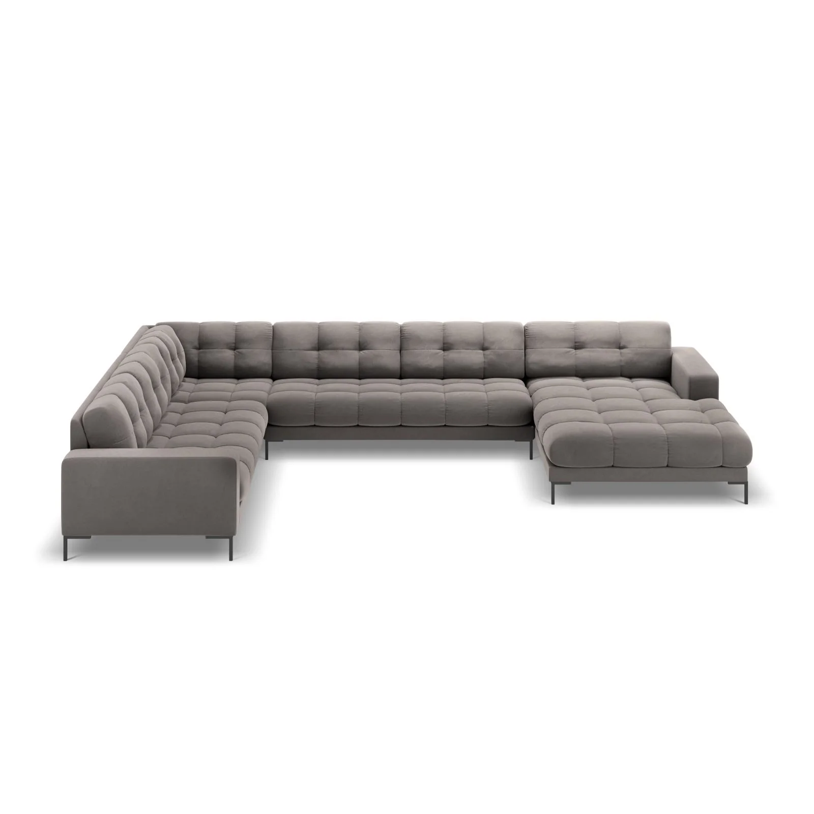 Bali 7-Sitzer Panorama Ecksofa, Linke Seite, aus Samt, 327x256x75 cm - Image 93
