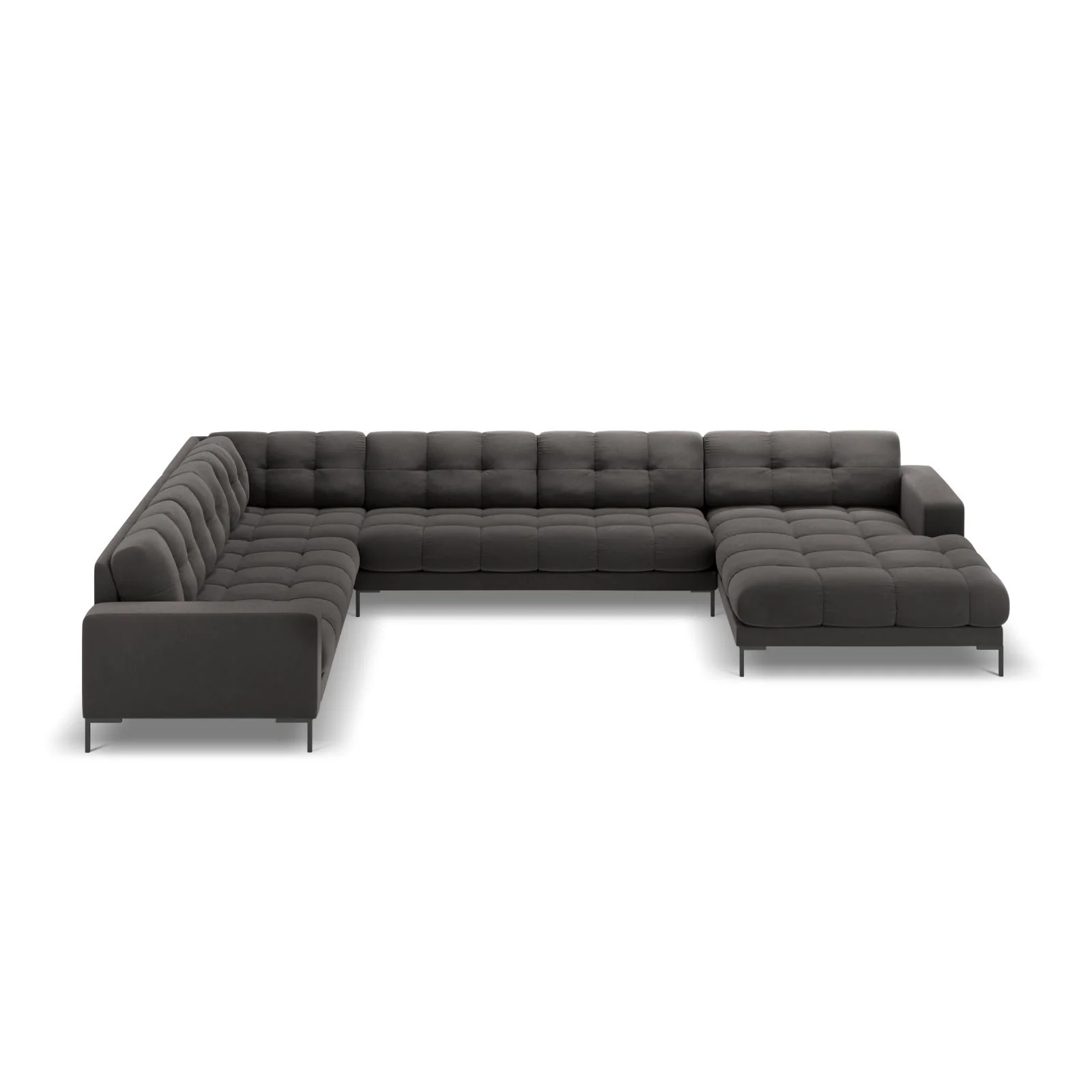 Bali 7-Sitzer Panorama Ecksofa, Linke Seite, aus Samt, 327x256x75 cm - Image 99