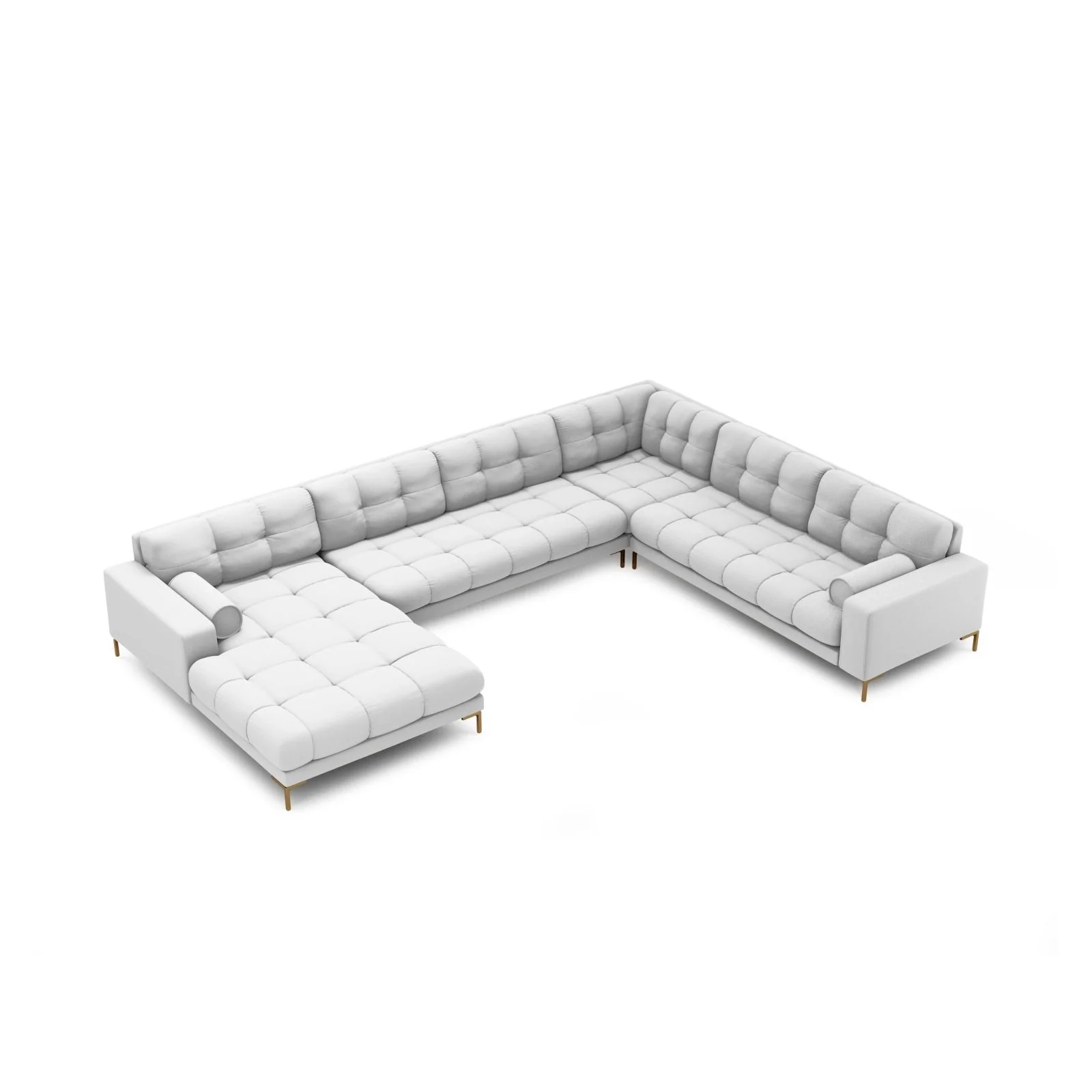 Bali 7-Sitzer Panorama Ecksofa, Rechte Seite, aus Strukturstoff, 327x256x75 cm - Image 11