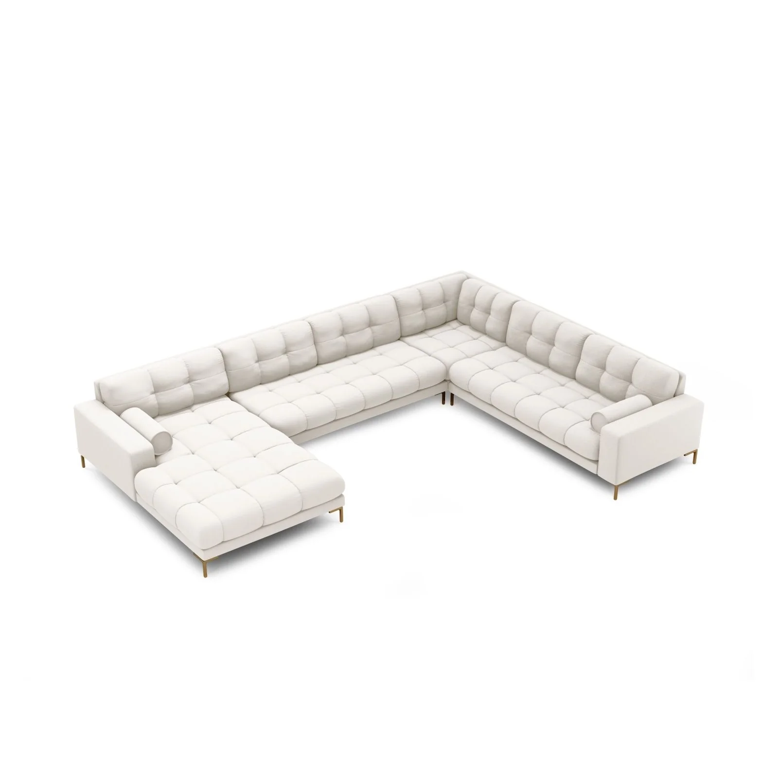 Bali 7-Sitzer Panorama Ecksofa, Rechte Seite, aus Strukturstoff, 327x256x75 cm - Image 3