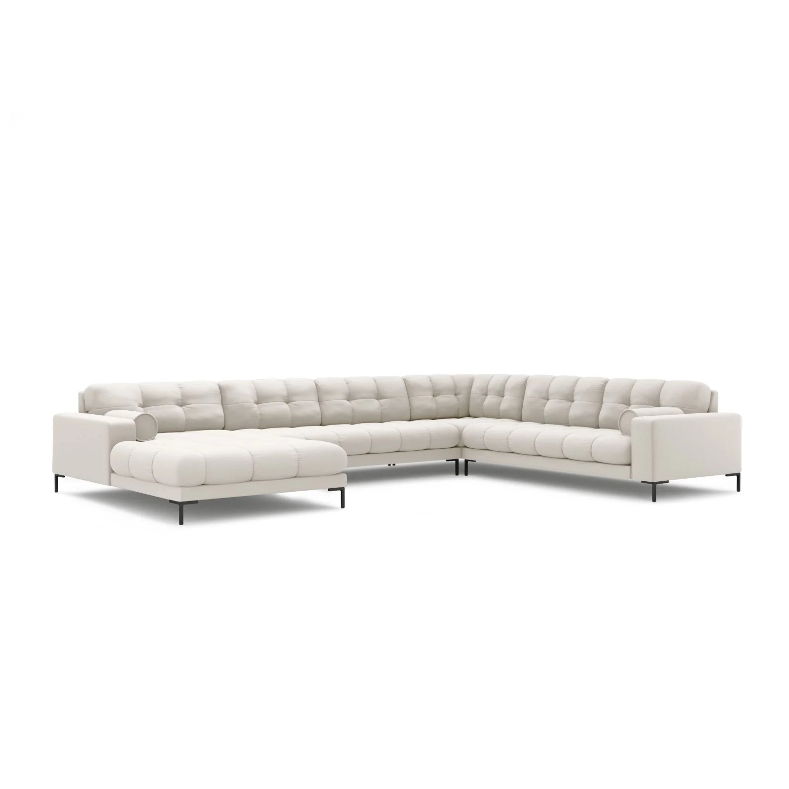 Bali 7-Sitzer Panorama Ecksofa, Rechte Seite, aus Strukturstoff, 327x256x75 cm - Image 36