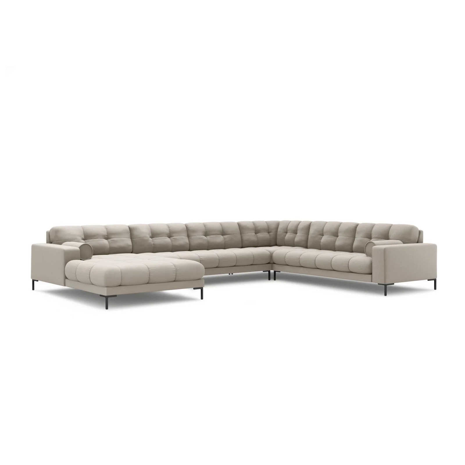 Bali 7-Sitzer Panorama Ecksofa, Rechte Seite, aus Strukturstoff, 327x256x75 cm - Image 41