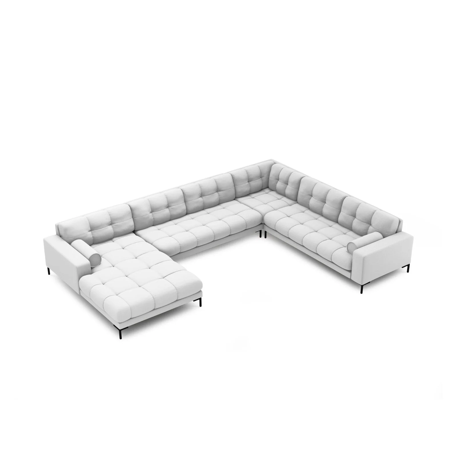 Bali 7-Sitzer Panorama Ecksofa, Rechte Seite, aus Strukturstoff, 327x256x75 cm - Image 45